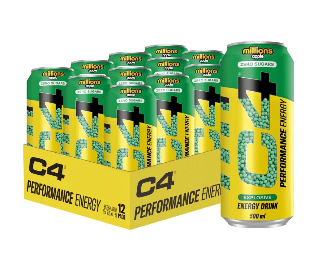 Cellucor C4 Performance Energy Drink - 12 Pack (500ml Each) | Pre-Workout Boost, Mental Focus & Endurance | Ideal for Gym, Running & Sports Performance