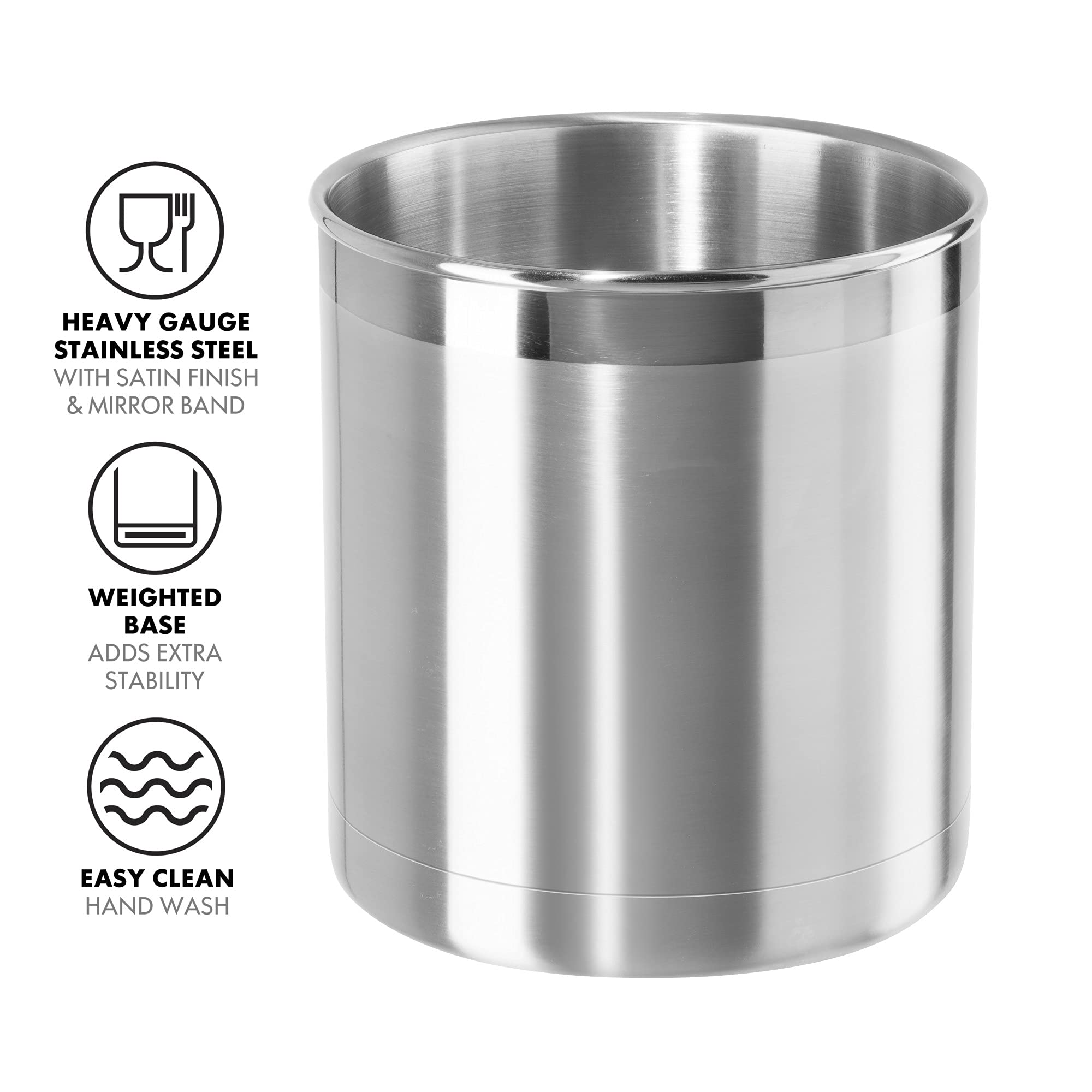 Oggi Stainless Steel Jumbo Utensil Holder - 7