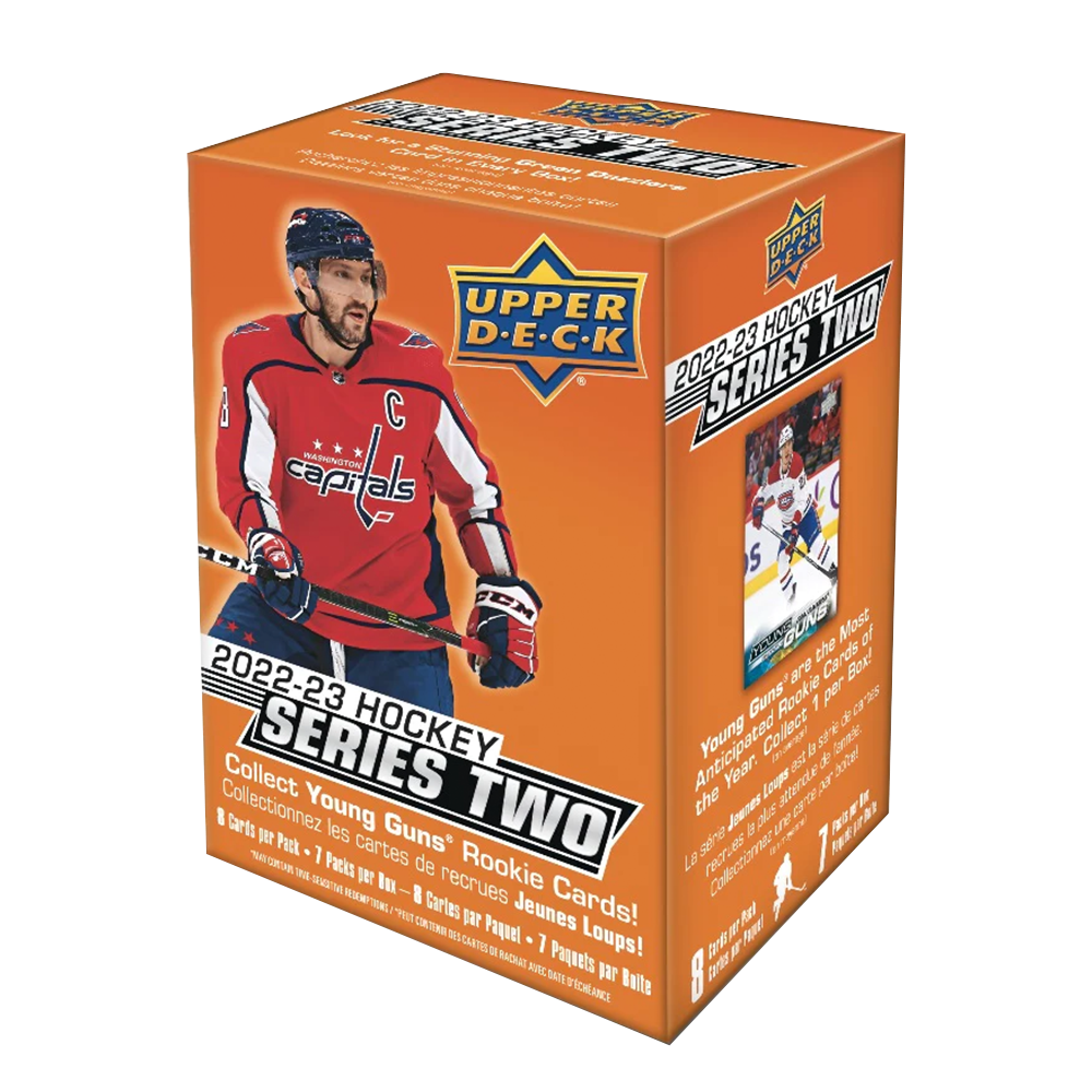 2022-23 Upper Deck Series 2 Hockey Blaster Box - 24 Packs with Exclusive Young Guns Cards - Perfect for NHL Collectors & Fantasy Hockey Fans