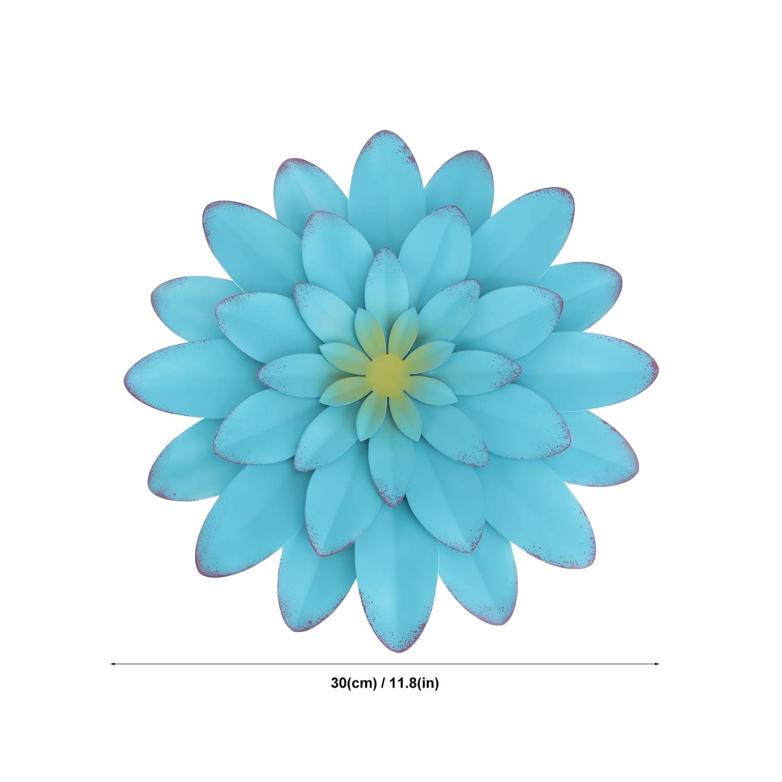 Yardwe Wrought Iron Flower Wall Hanging - Indoor Decor for Living Room