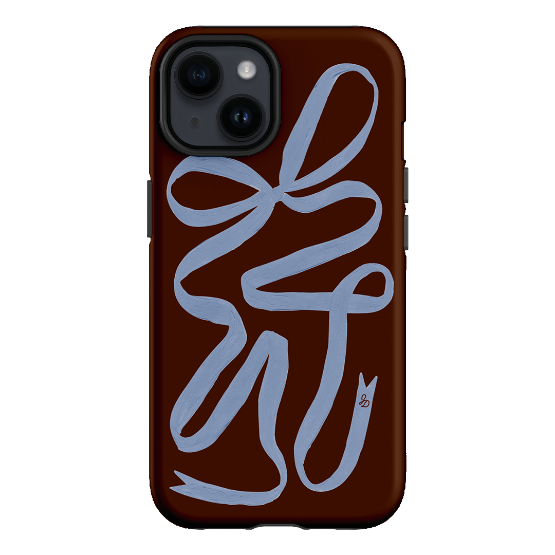 Elegant Mocha Ribbon Phone Case - Slim Protective Cover for iPhone & Samsung - Perfect for Everyday Use, Gifts & Special Occasions