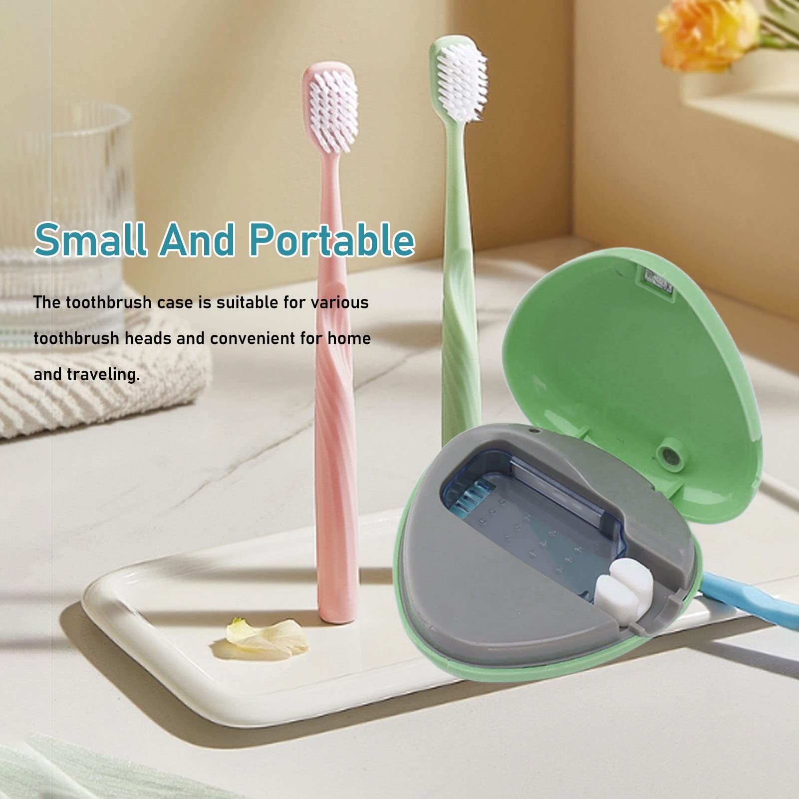 Rechargeable Travel Toothbrush Sanitizer Case - Portable UV Toothbrush Sterilizer with USB Cable for Home, Office & Outdoor Use - Perfect for Camping, Travel & Daily Hygiene