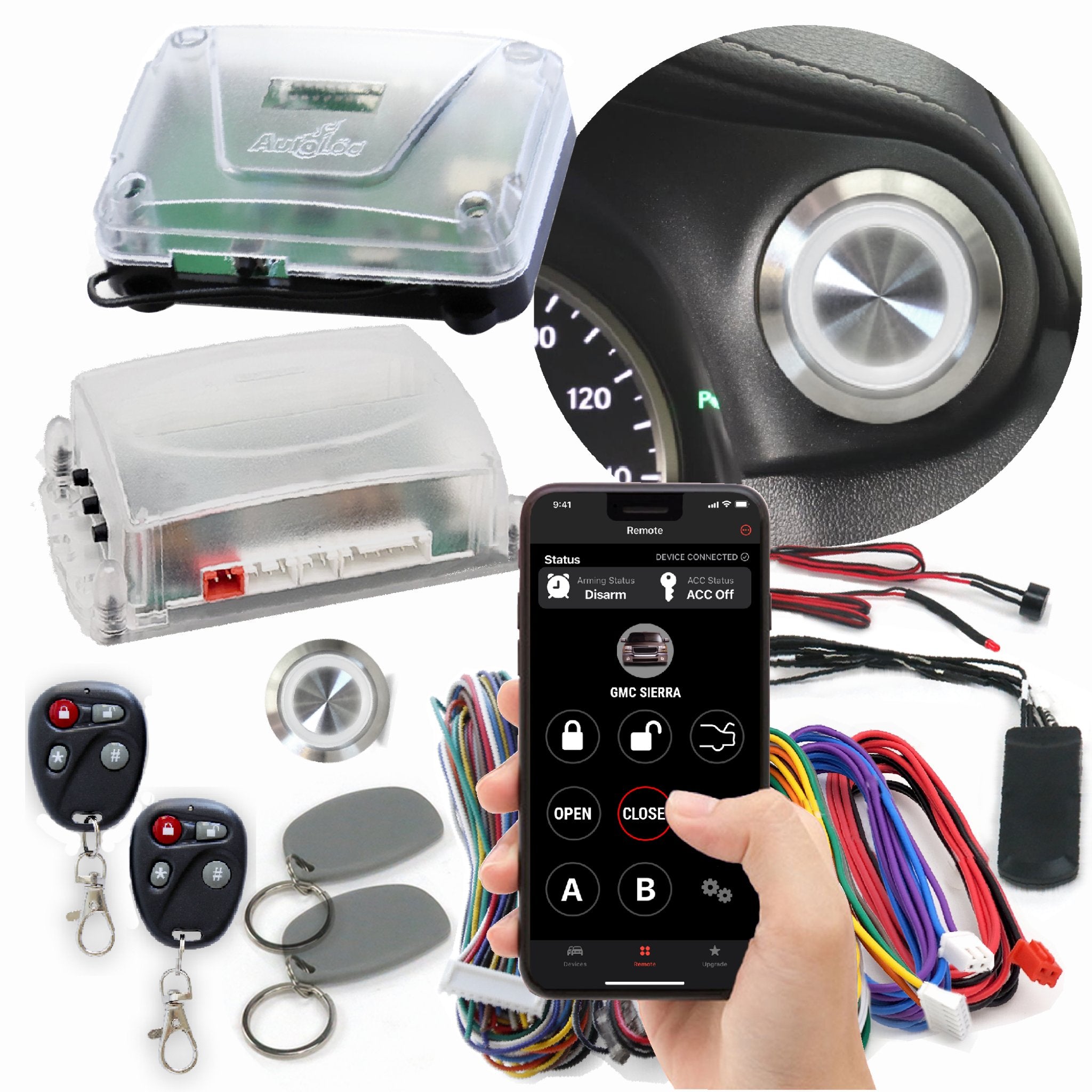 1905 Buick Model C Billet Push Button Engine Start Kit - Keyless Entry, Remote Start & RFID Ignition System (No Keys Required) - Perfect for Classic Car Restoration & Custom Hot Rod Builds