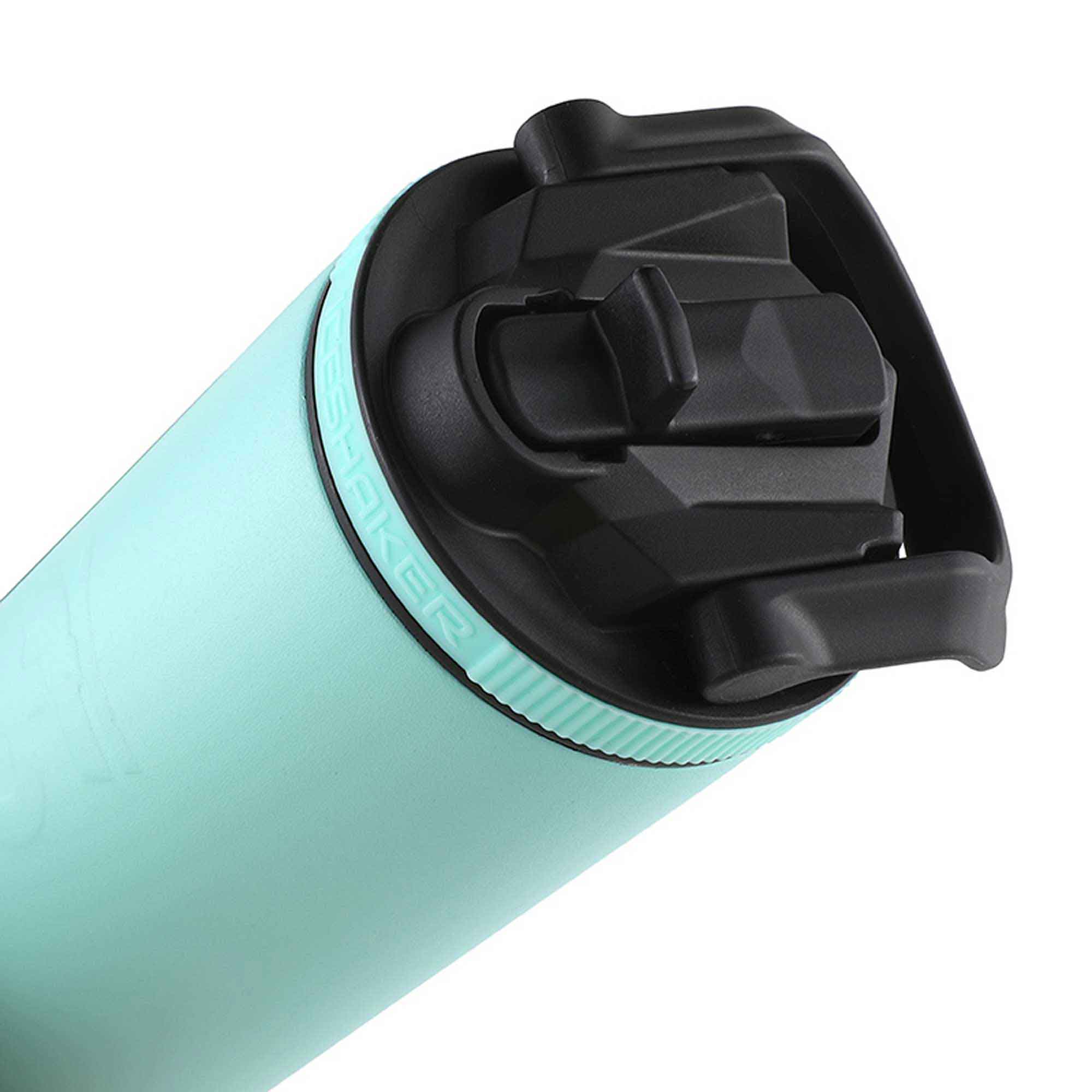 14oz & 20oz Sport Bottle Lid - Black with Mint Band - Leak-Proof Water Bottle Cap for Gym, Hiking & Outdoor Activities