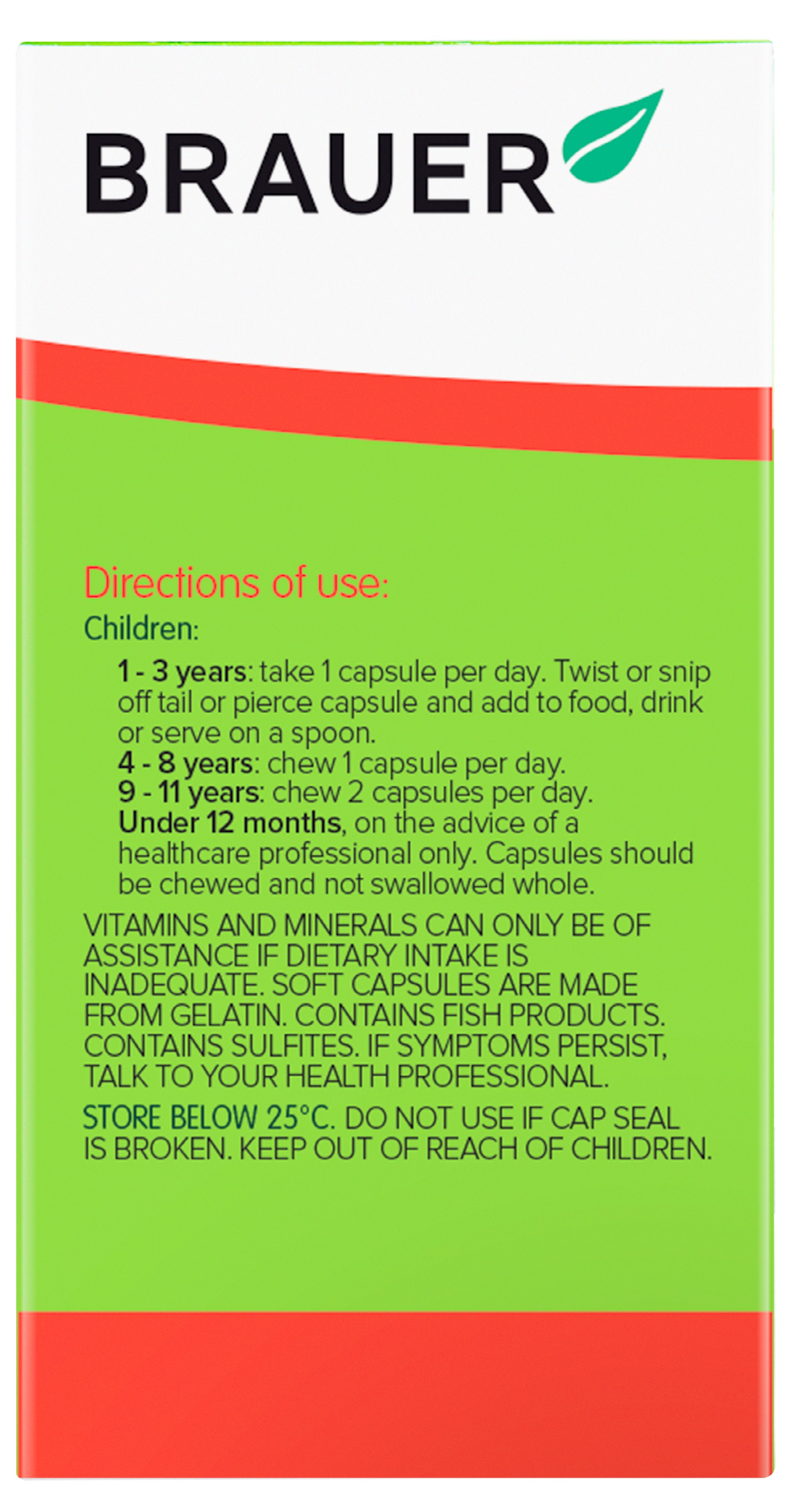 Brauer Baby & Kids Ultra Pure Cod Liver Oil - Omega 3 DHA & Vitamin D Supplement for Immune Support & Brain Development - Ideal for Infants, Toddlers & Children's Daily Health Routine