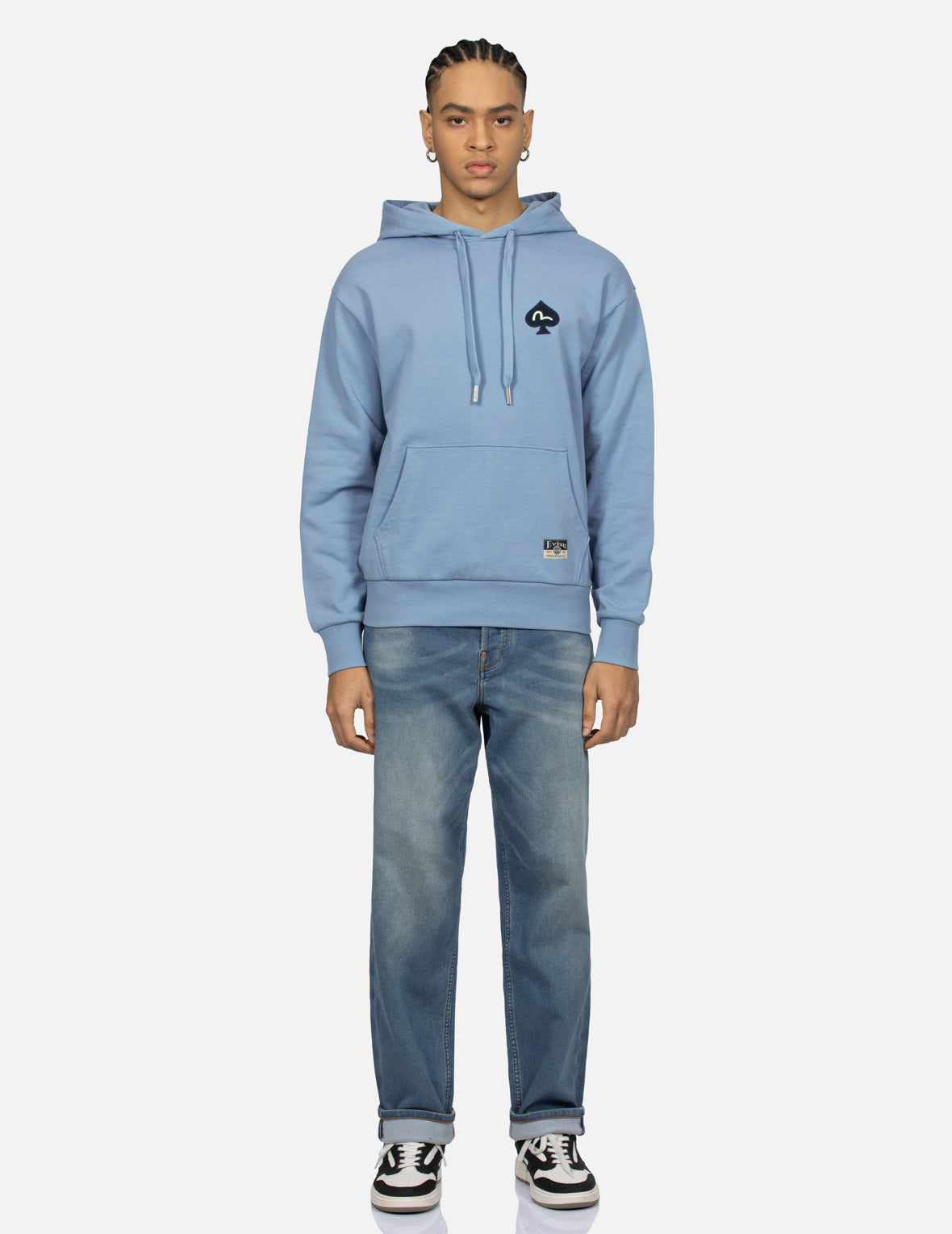 Stylish Kamon Print Relaxed Fit Jeans with Pockets | Comfortable Casual Denim Pants for Men & Women | Perfect for Everyday Wear, Street Style & Weekend Outfits