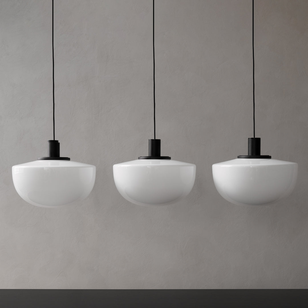 Norm Architects Bank Pendant Menu - Modern Scandinavian Hanging Light Fixture for Dining Room, Kitchen Island & Living Room Decor