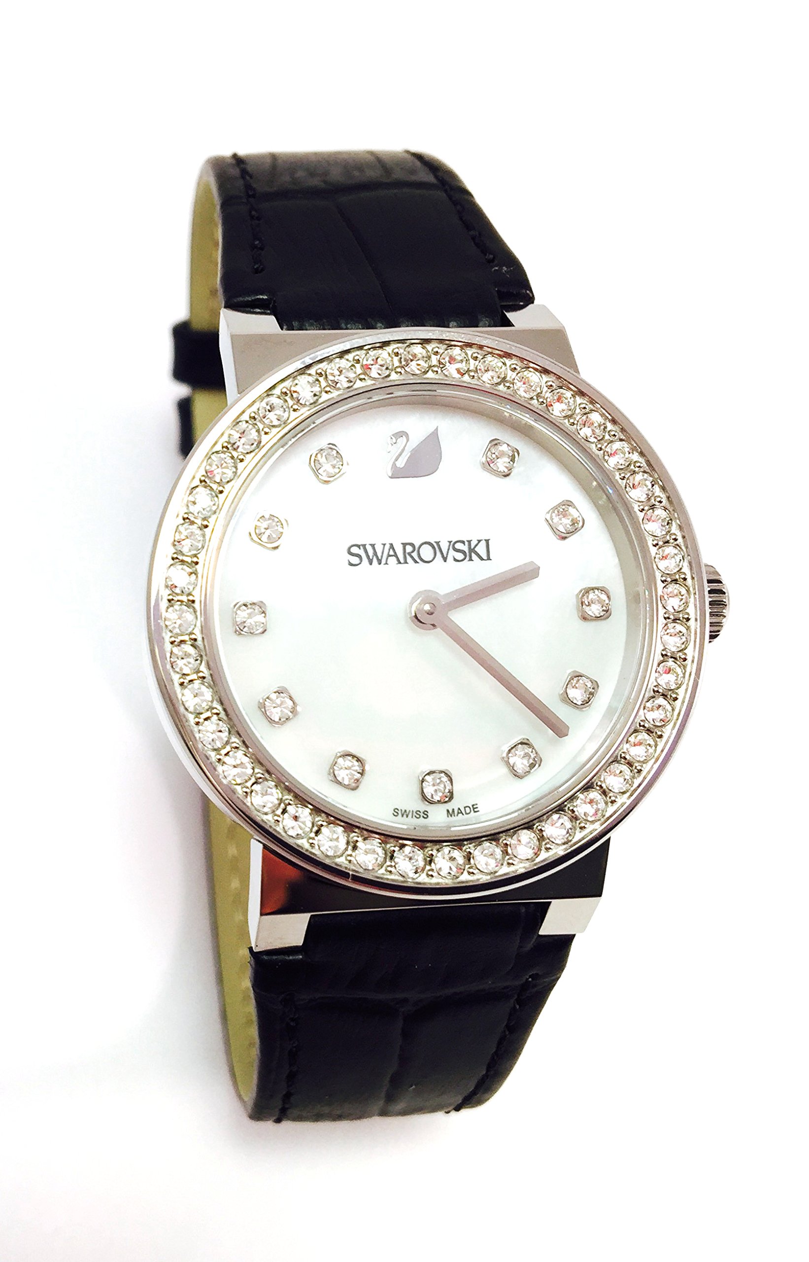 Swarovski Citra Sphere Mini Watch for Women - Elegant Black & Silver Crystal Watch | Perfect for Daily Wear, Office, Parties & Special Occasions