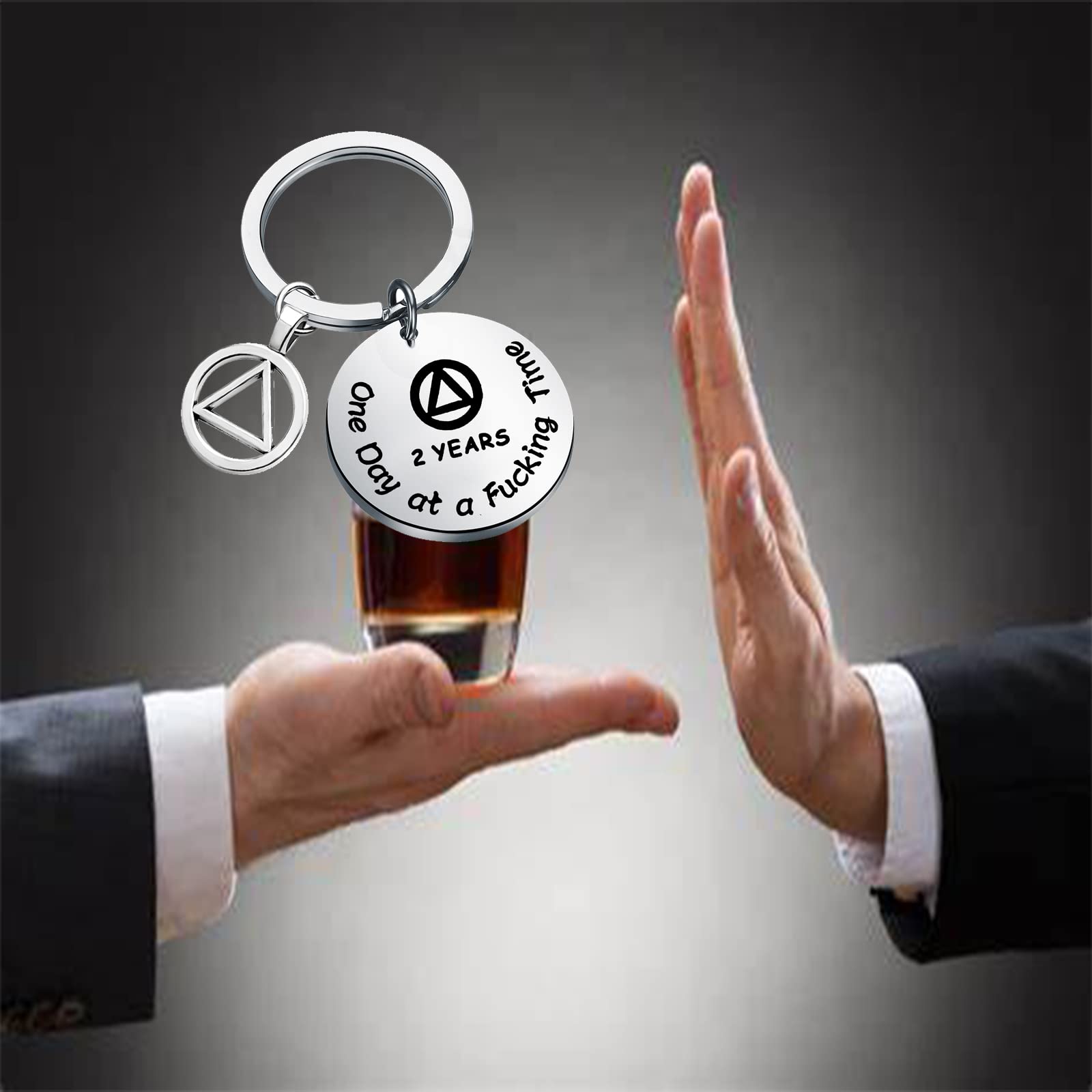 1 Year 2 Years 5 Years AA Sobriety Anniversary Keychain - Addiction Recovery Gift for Men & Women - Perfect for AA Meetings, NA Recovery Milestones & Sober Living Celebrations