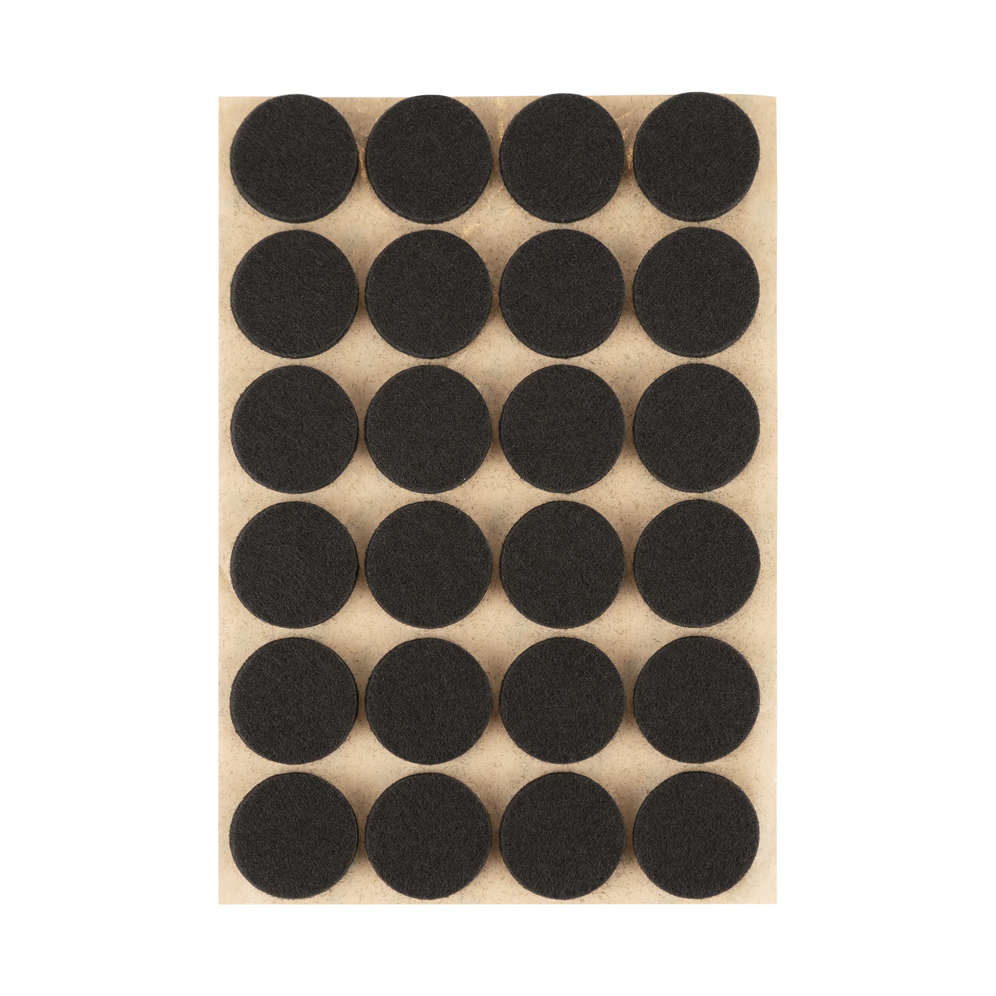 3M Self-Adhesive Furniture Felt Pads - 1 Inch (25mm) Round Non-Slip Protectors for Chairs, Tables & Hardwood Floors - 96 Pack Black - Prevents Scratches, Noise & Floor Damage