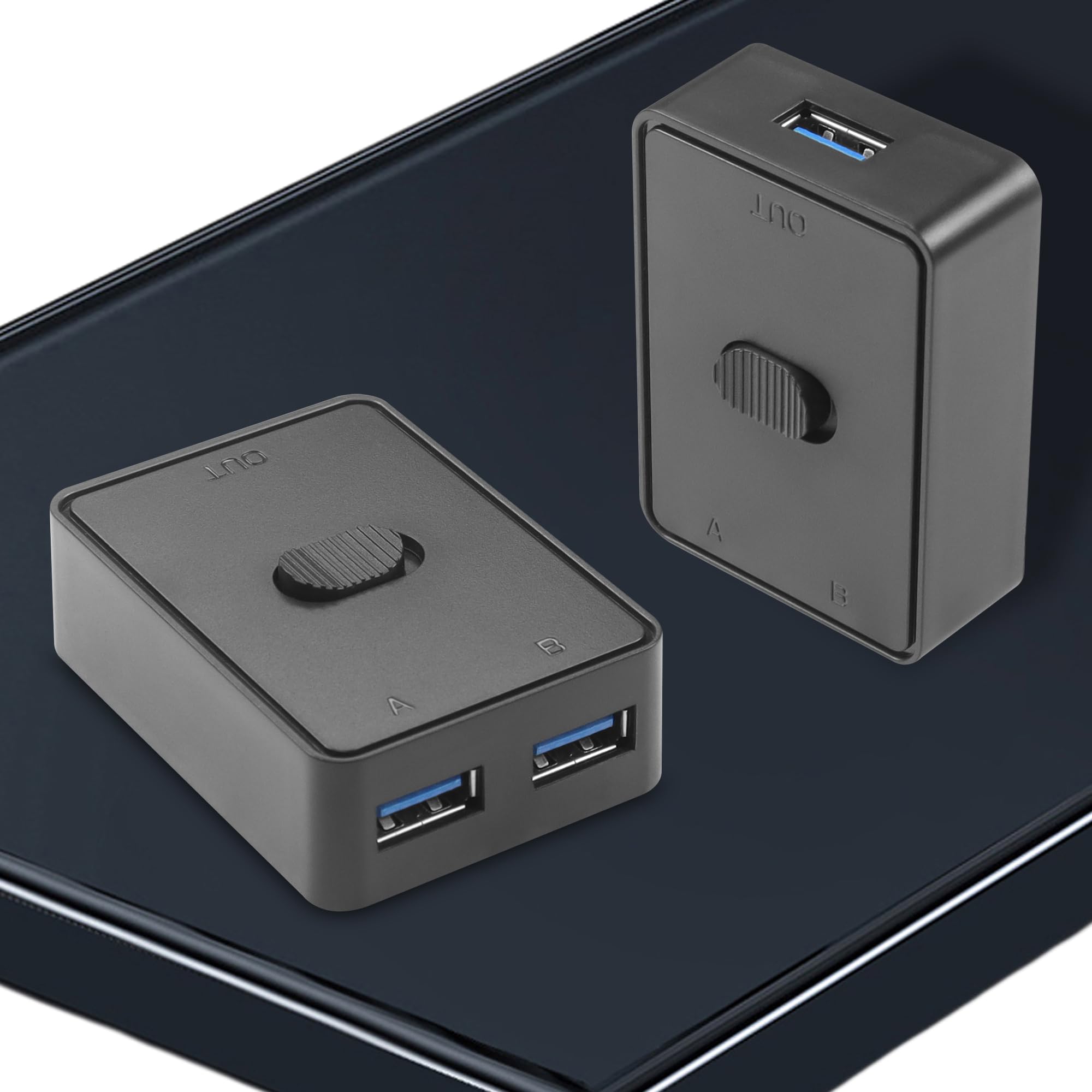 CERRXIAN USB 3.0 Switch Selector 2-in-1 for Keyboard Mouse Printer - Home Office Use