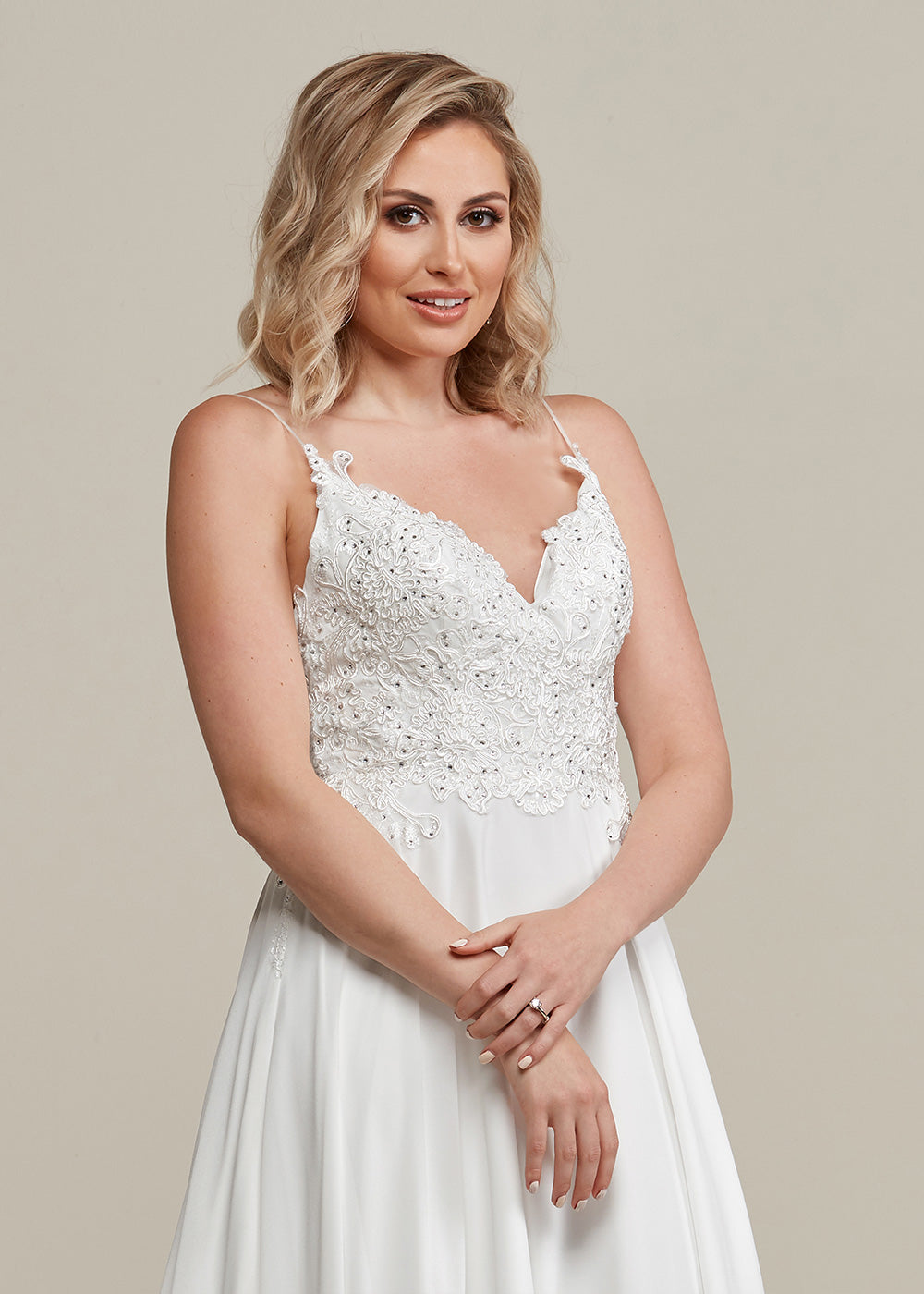 Rachel Wedding Dress - Elegant Lace Bridal Gown for Try at Home | Perfect for Beach, Church & Garden Weddings