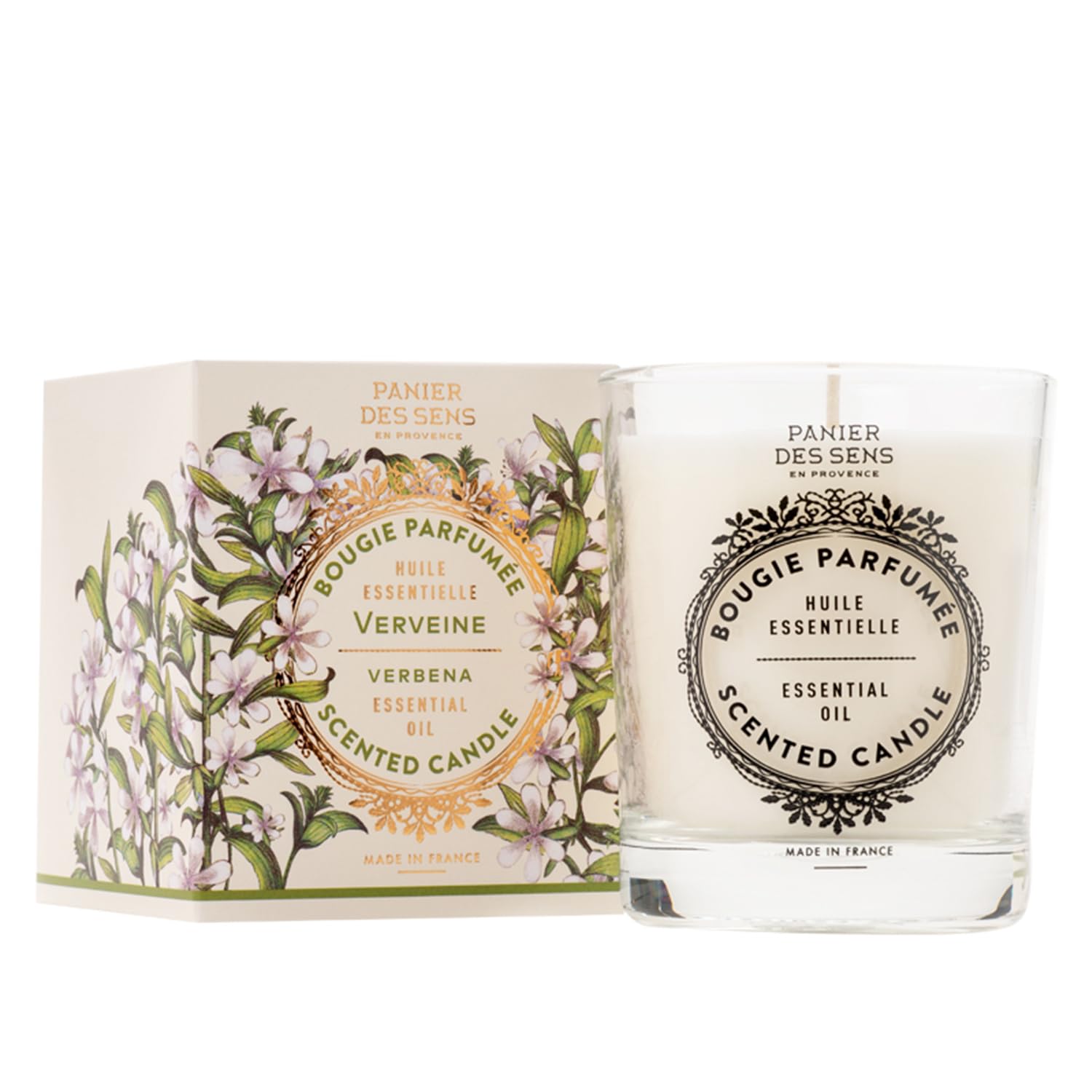 Panier des Sens Verbena Candle - 6.3oz Natural Scented Candle for Home Decor & Gifts