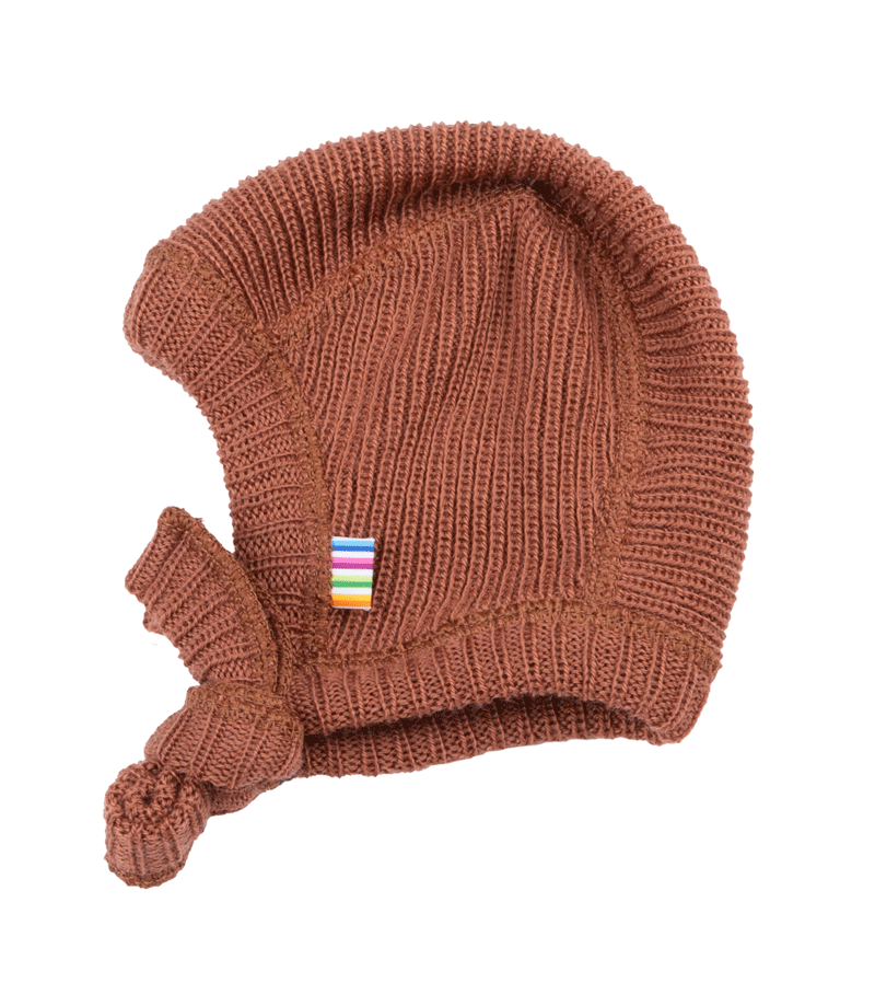 Joha Merino Wool Baby Hat - Soft & Warm Chestnut Knit Beanie for Newborns & Toddlers - Perfect for Winter Outings & Photoshoots