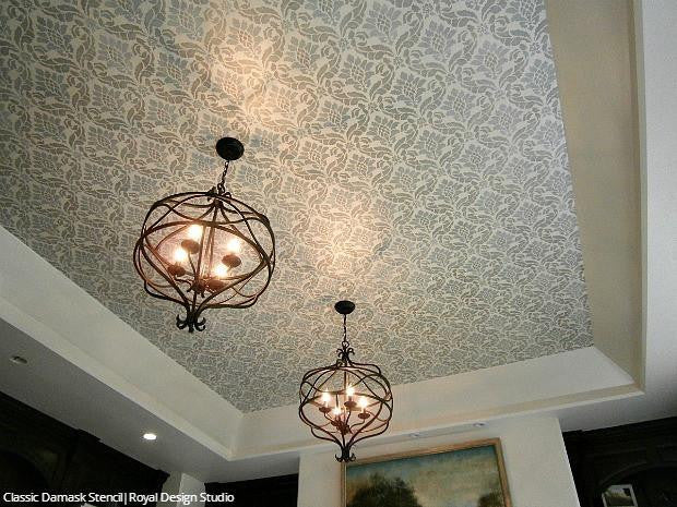 Classic Damask Stencil for DIY Home Decor, Wall Painting, and Furniture Upcycling | Reusable Decorative Template for Crafts and Art Projects