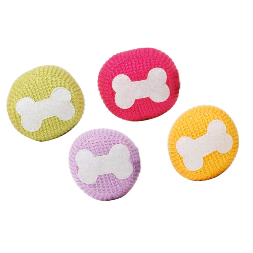 Crochet Bone Balls for Dogs - Soft Plush Chew Toy for Small & Large Breeds - Durable & Safe Pet Toy for Playtime & Training