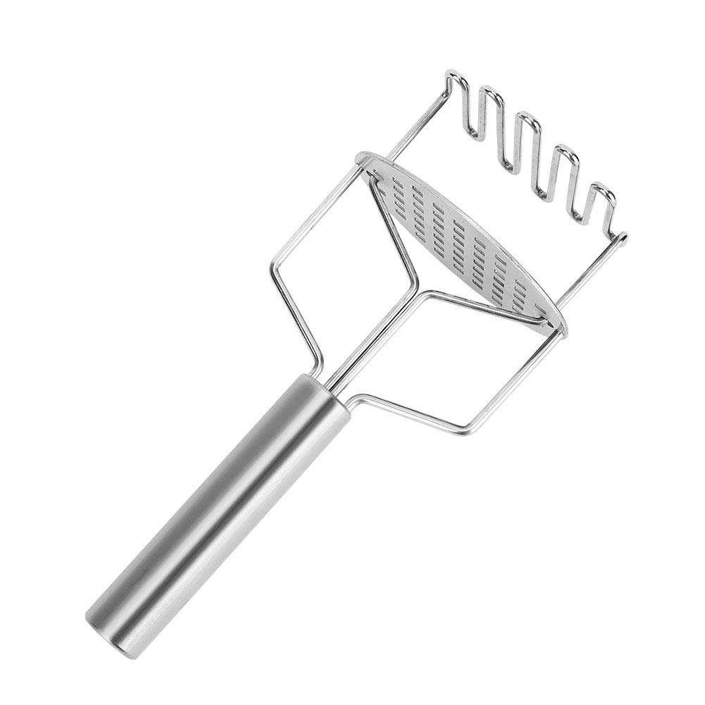 Premium Stainless Steel Potato Masher - Heavy Duty Dual Press Design for Smooth Mashed Potatoes & Vegetables | Ergonomic Handle, Dishwasher Safe & Easy Clean | Perfect for Kitchens, Restaurants & Meal Prep