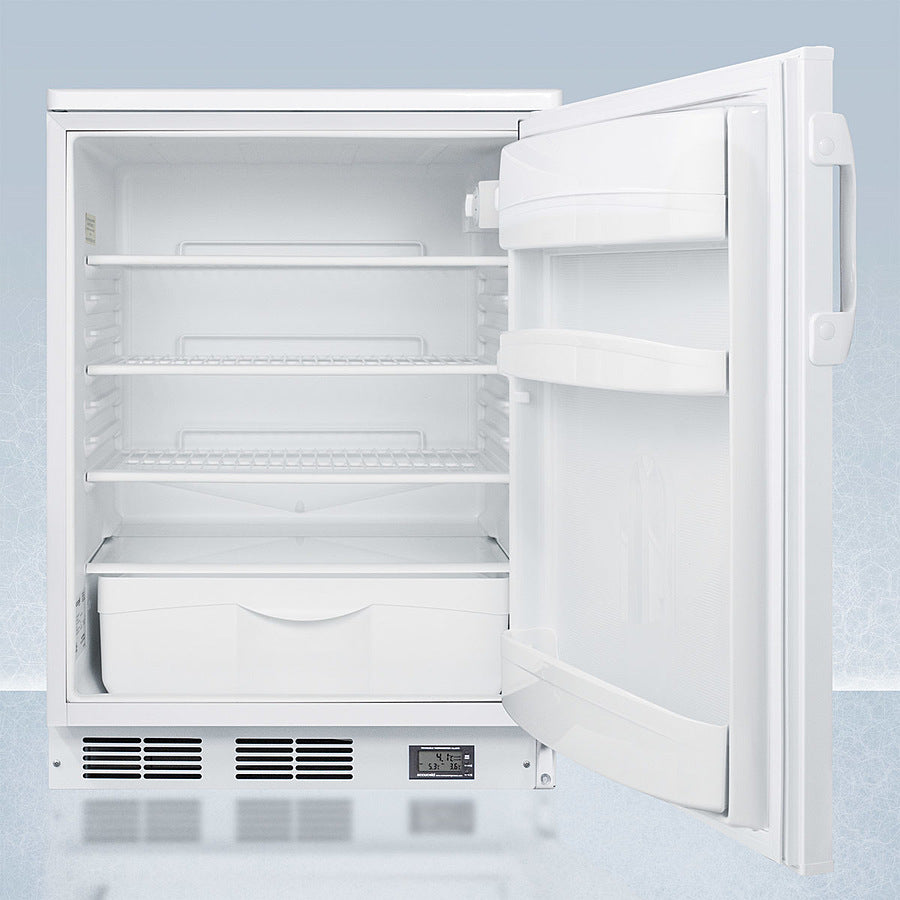 Accucold 24-Inch Wide Built-In All Refrigerator - Energy Efficient Undercounter Fridge for Kitchen, Bar, or Office Use - Model FF6LWBI7NZ