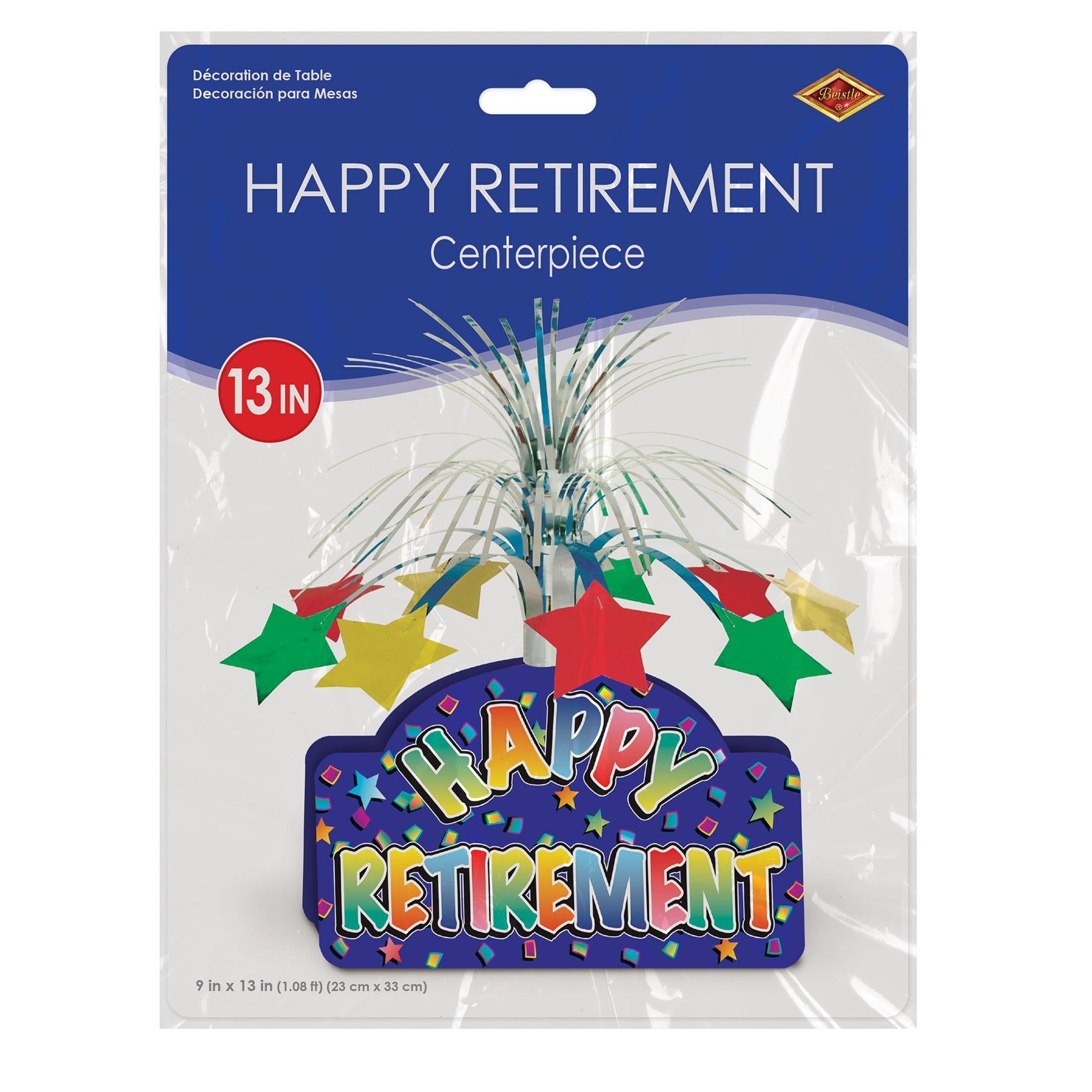 12 Pack Happy Retirement Party Centerpieces - Colorful Table Decorations for Retirement Celebrations, Office Farewells & Milestone Events