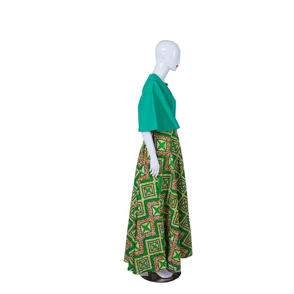 Elegant Plus Size African Print Maxi Dress for Women - Long Party Dress with Graceful Wax Print - Perfect for Weddings, Festivals & Special Occasions