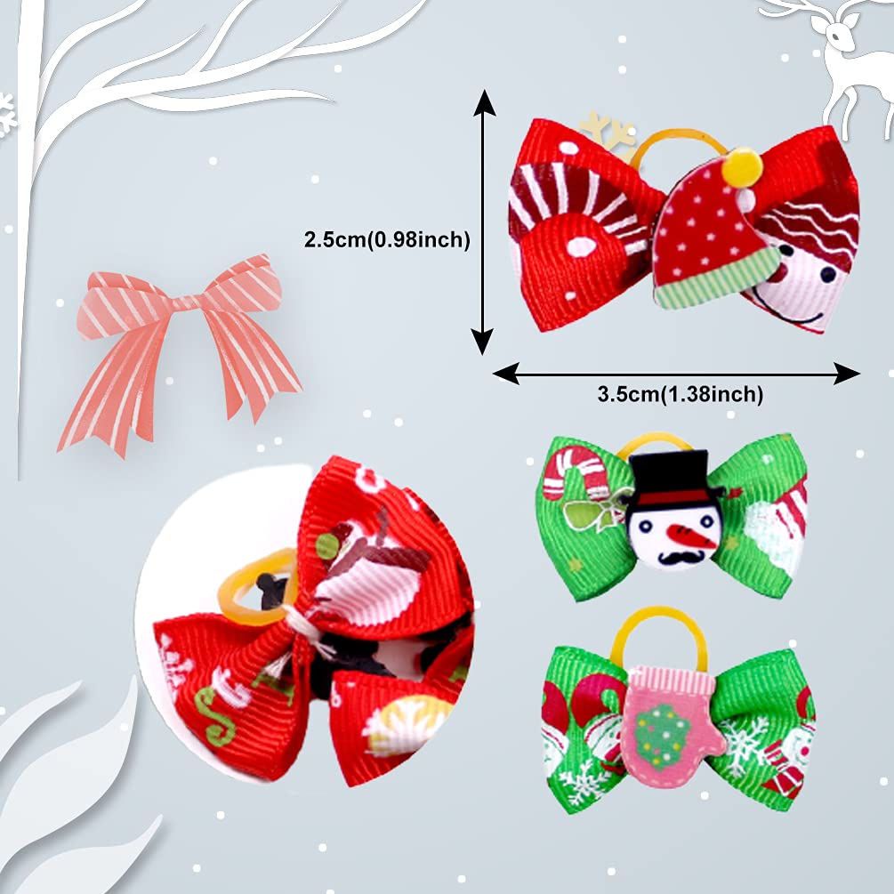 Wepetyo Dog Hair Bows - 50Pcs Colorful Ball Design for Puppy Grooming & Pet Fashion