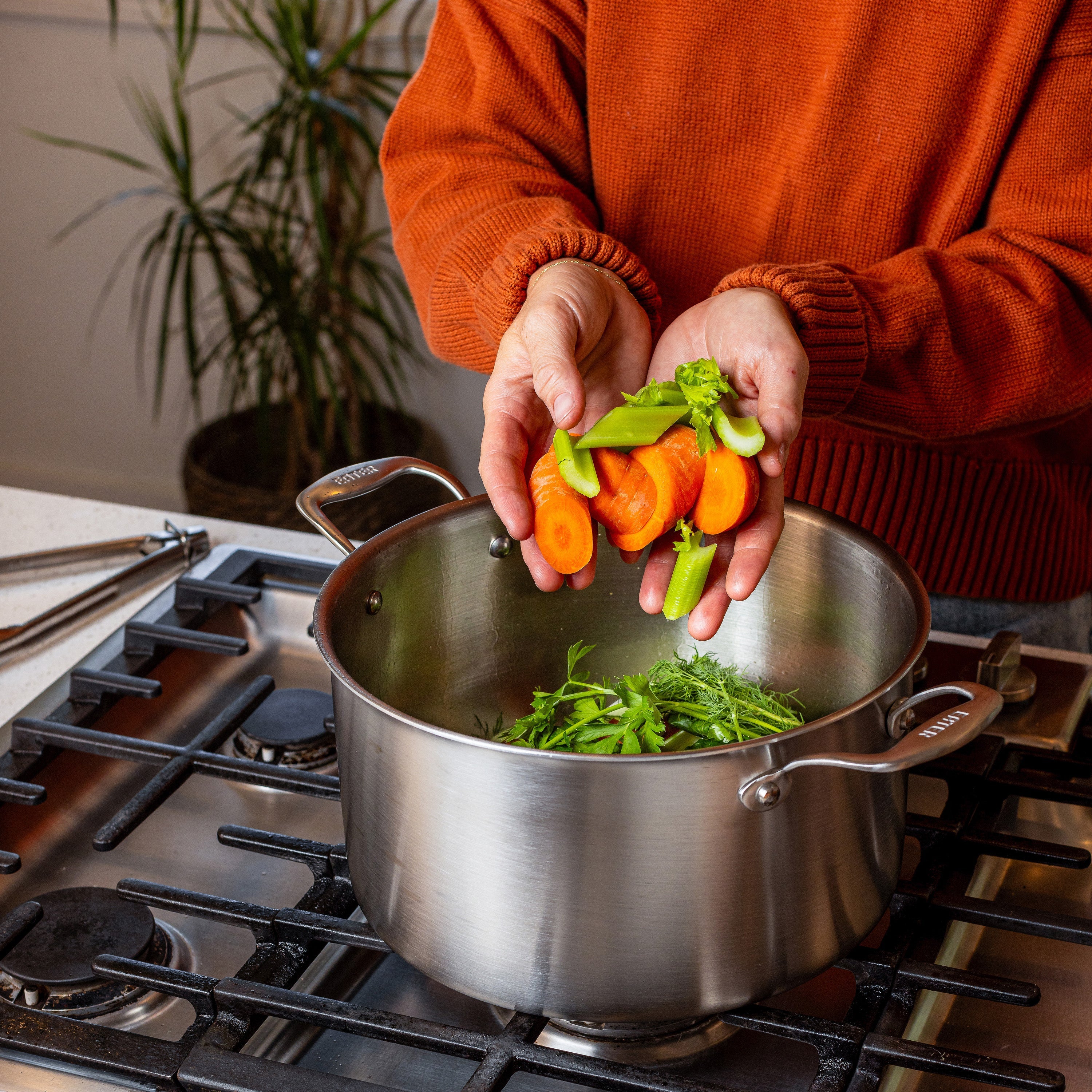 Heritage Steel 8 Quart Stock Pot with Lid - Premium Stainless Steel Cookware for Soups, Stews & Pasta - Commercial Grade Kitchen Essential - Perfect for Home Chefs & Restaurants