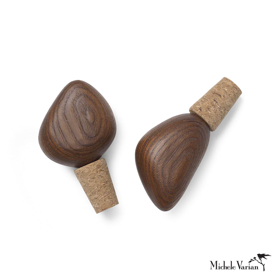 Premium Cairn Wine Stoppers Set of 2 - Airtight Silicone Wine Preserver for Red/White Wine - Perfect for Home Bars, Dinner Parties & Wine Storage