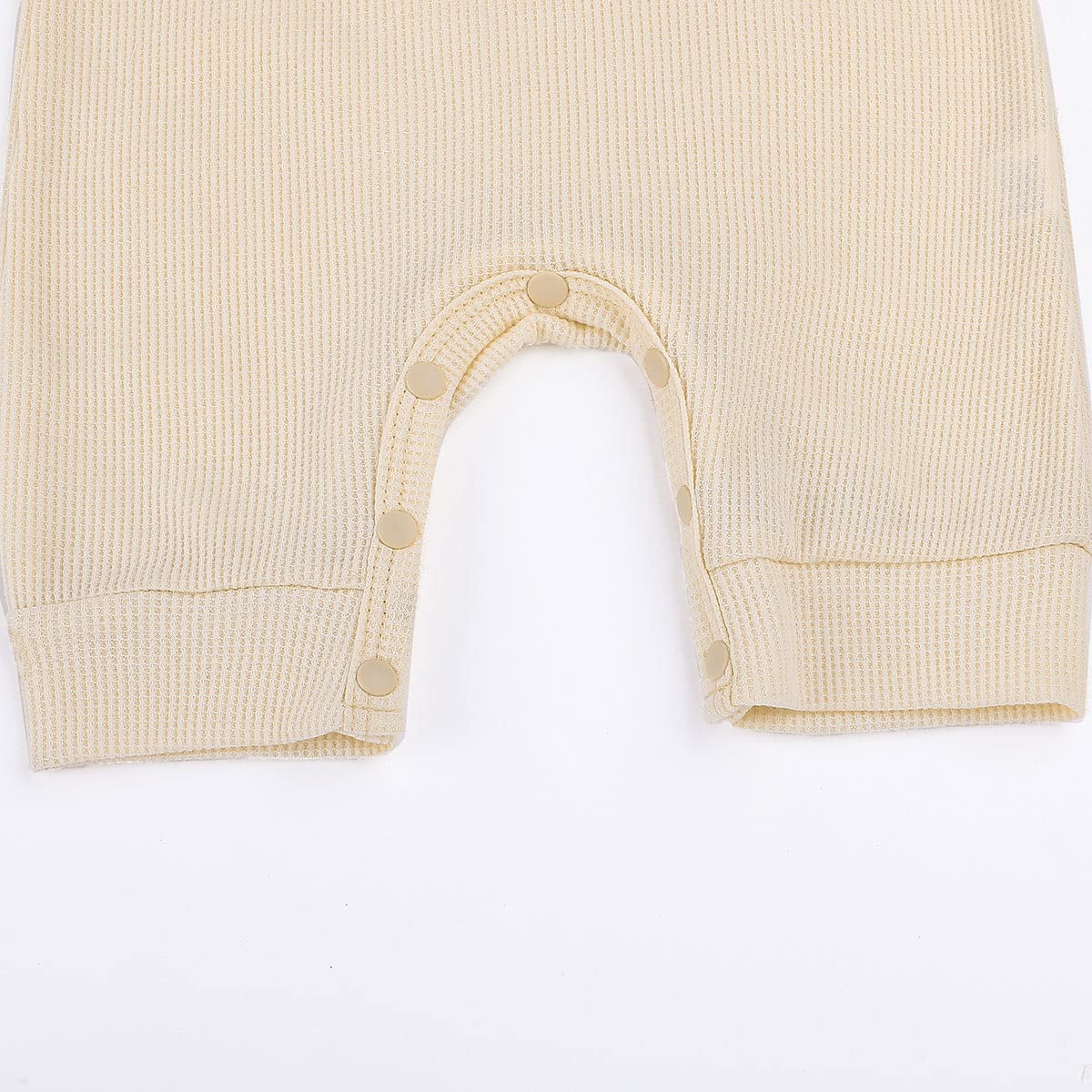 Unisex Newborn Baby Summer Clothes - Short Sleeve Waffle Knit Romper Jumpsuit One-Piece Outfit | Soft & Breathable Cotton Playsuit for Infants 0-24 Months | Perfect for Playtime, Beach & Family Outings