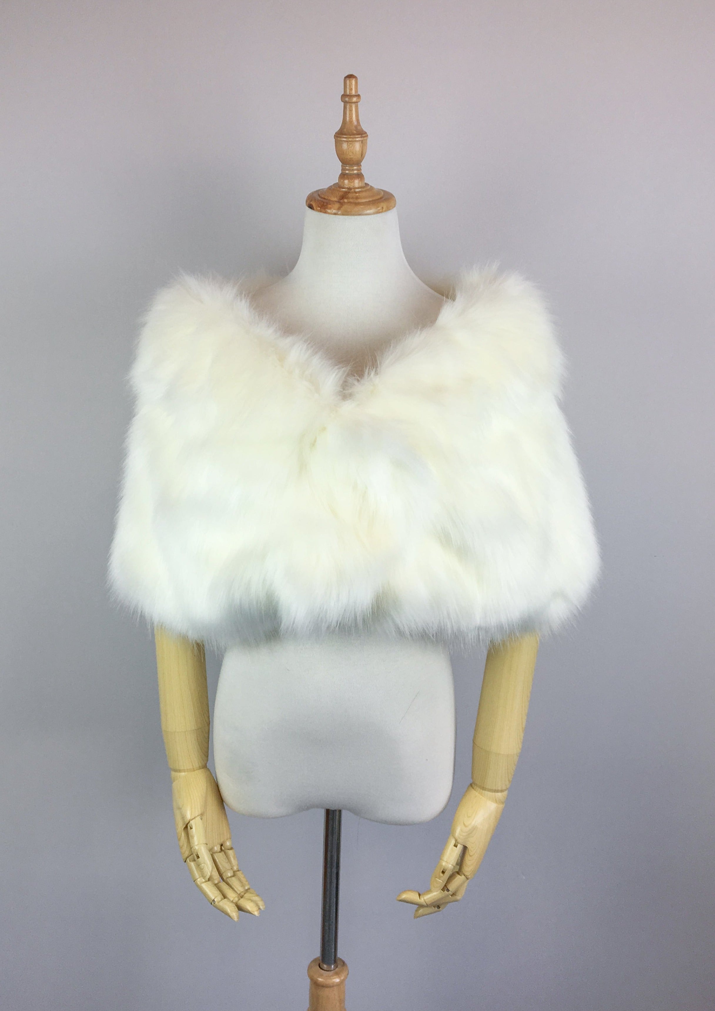 Ivory White Fur Wrap Shawl - Blair Ivy03 - Elegant Winter Accessory for Women, Perfect for Weddings, Parties & Cold Weather Fashion