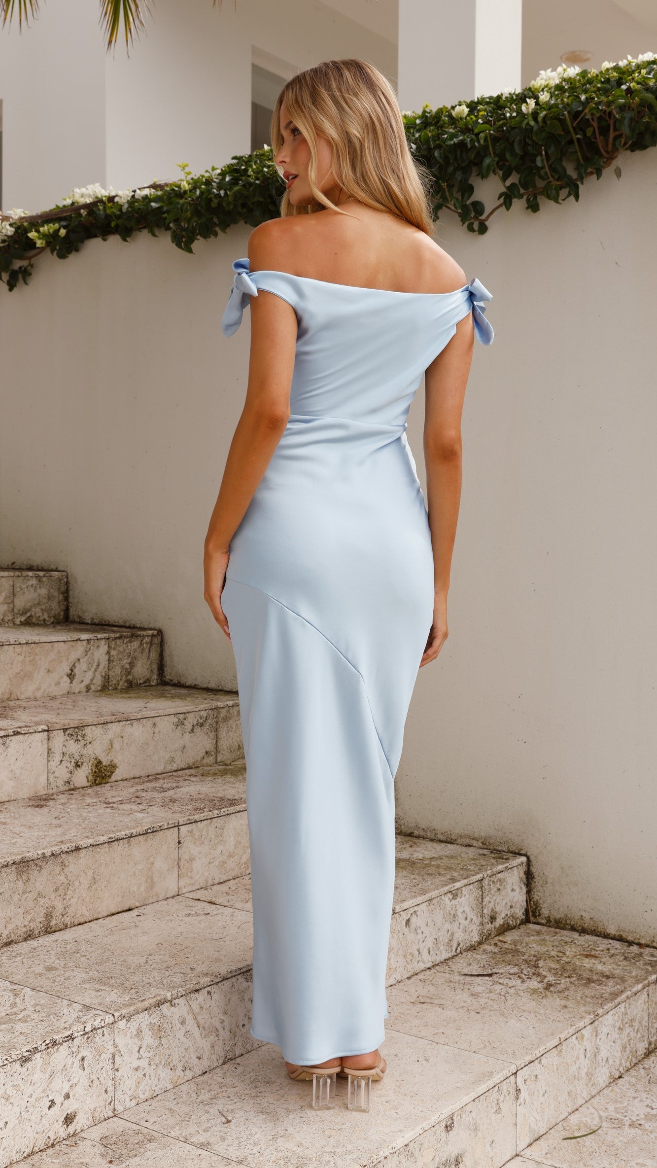 Frida Maxi Dress in Blue - Elegant Flowy Long Dress for Women, Perfect for Beach Vacations, Summer Parties & Casual Outings