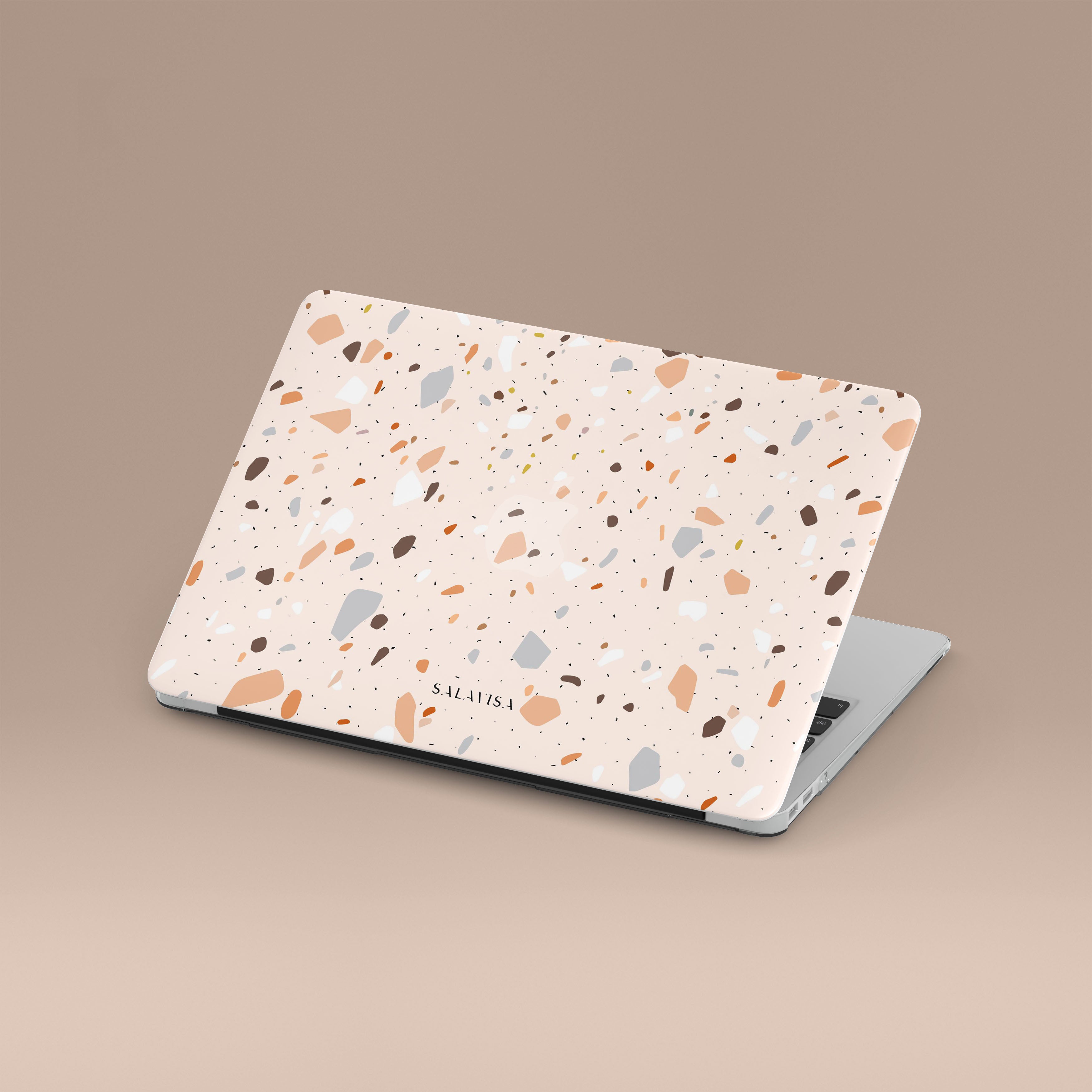 Stylish Pink Terrazzo Pattern MacBook Case - Durable Protective Cover for MacBook Air/Pro 13 14 16 inch - Perfect for Work, Travel & Home Office Use