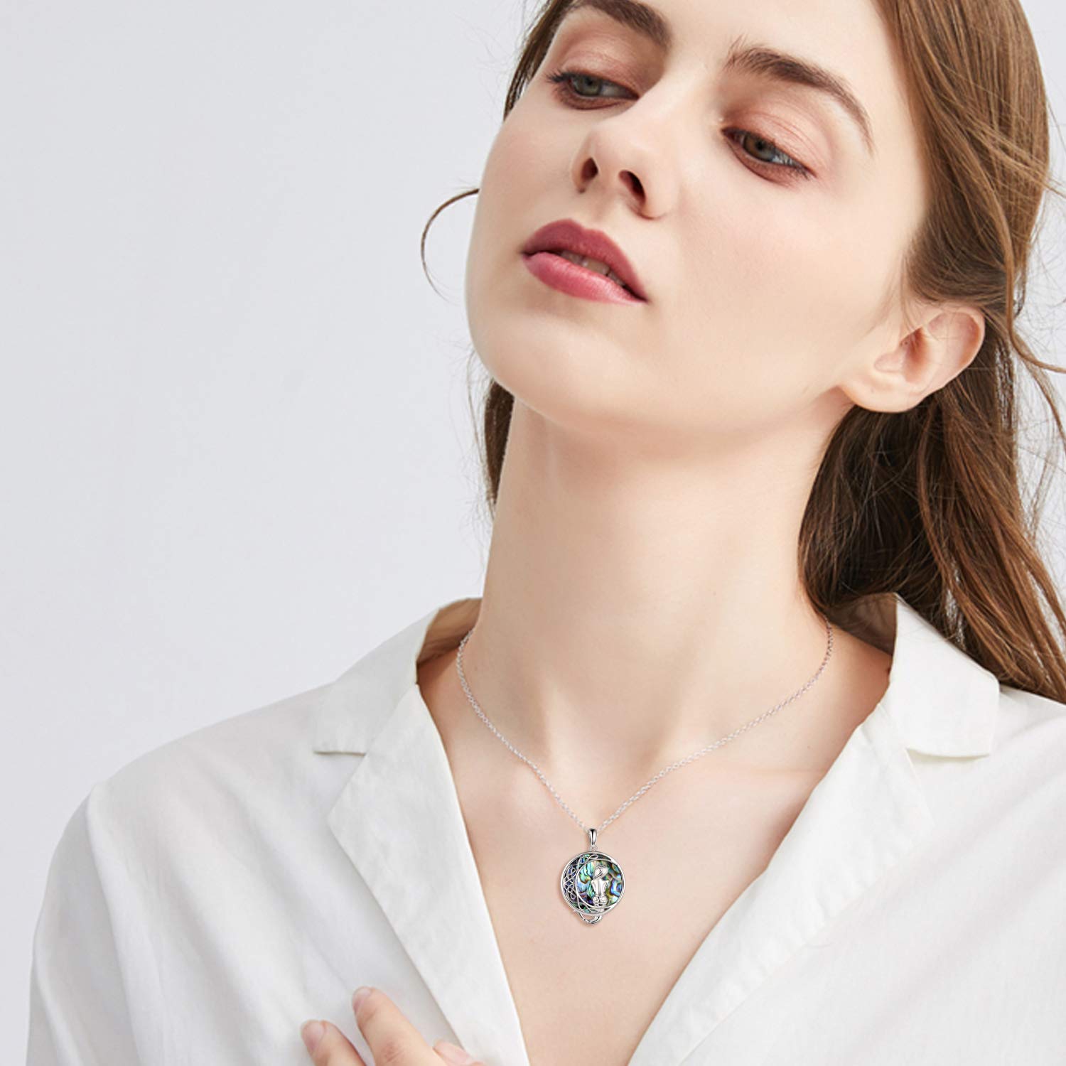 POPLYKE 925 Sterling Silver Mermaid Pendant Necklace - Elegant Classic Jewelry for Women, Perfect Birthday Gift for Her | Ideal for Parties, Weddings, and Everyday Wear