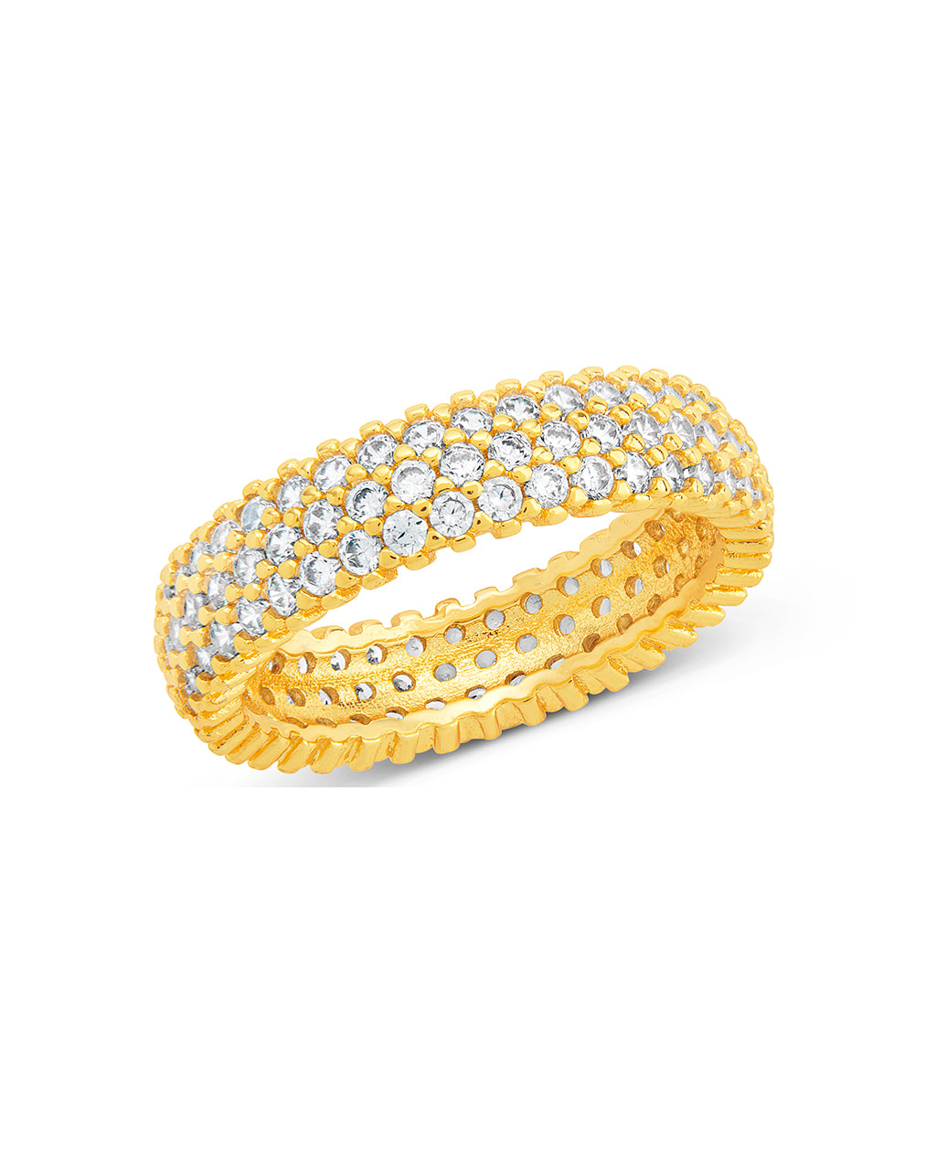 Jolene CZ Rainbow Eternity Ring for Women - Cubic Zirconia Stackable Wedding Band - Dainty Promise Ring for Anniversary, Engagement, or Gift (Perfect for Everyday Wear & Special Occasions)