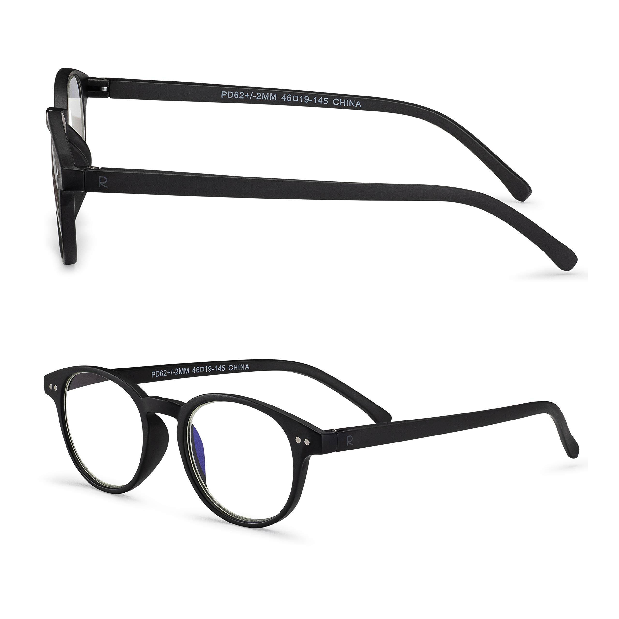 Readerest Round Blue Light Blocking Reading Glasses - 1.50 Magnification Computer Glasses for Men & Women | Anti Glare, Anti Eyestrain, UV Protection | Perfect for Office Work, Gaming & Screen Time