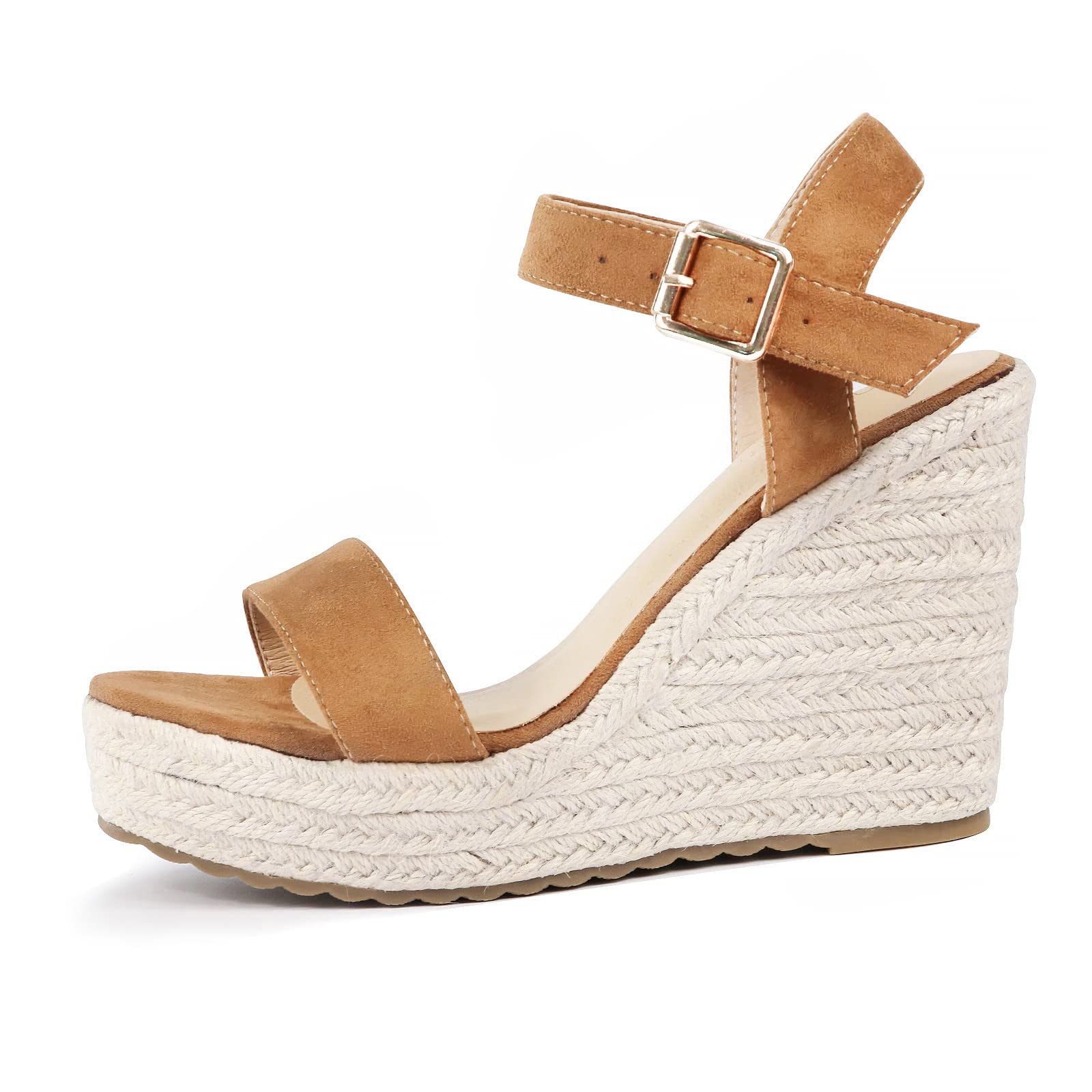 UTIKLIOU Women's Platform Wedge Sandals - Open Toe Summer Casual Heels for Beach, Vacation & Everyday Wear
