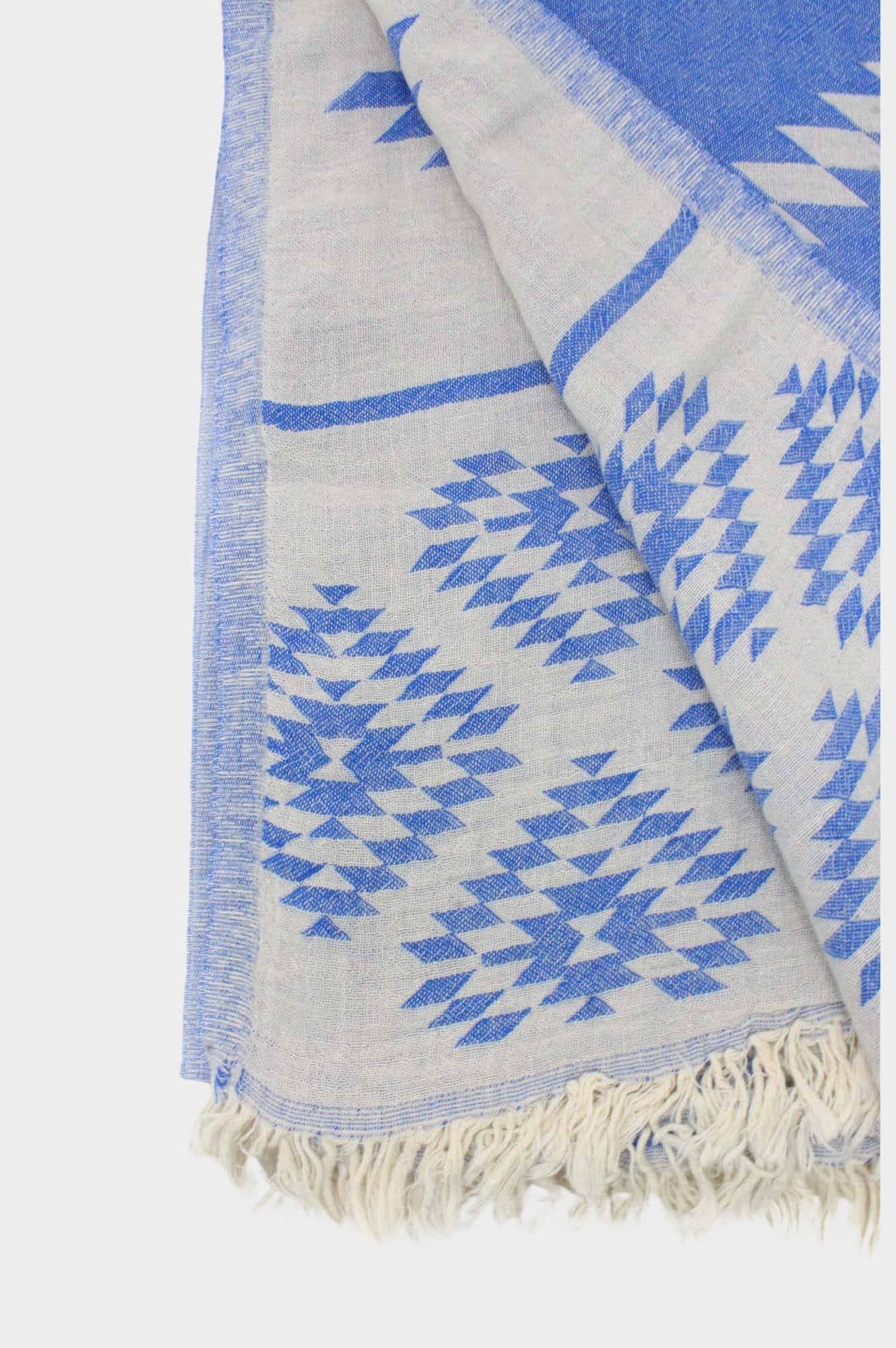 Premium Pestemal Greek Absorbent Towels - Soft & Quick-Drying Marina Blue Beach Towels for Travel, Yoga, and Poolside Use