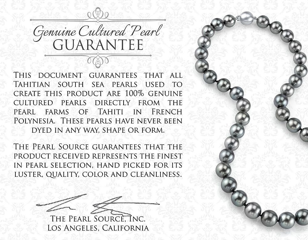14K Gold 10-11mm Multicolor Tahitian Pearl Necklace for Elegant Occasions
