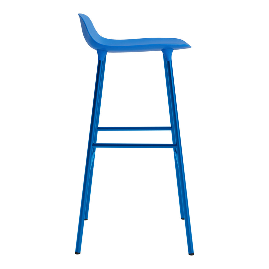 Modern Metal Bar Stools with Form Design - Adjustable Height Counter Stools for Kitchen, Dining & Home Bar - Industrial Style Seating for Restaurants & Cafes