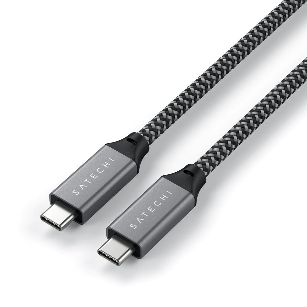 Satechi USB 4 USB-C to USB-C Cable 100W 40Gbps Fast Charging & Data Transfer for MacBook Pro, iPad Pro, Galaxy S23 - Perfect for Home Office & Travel Accessories