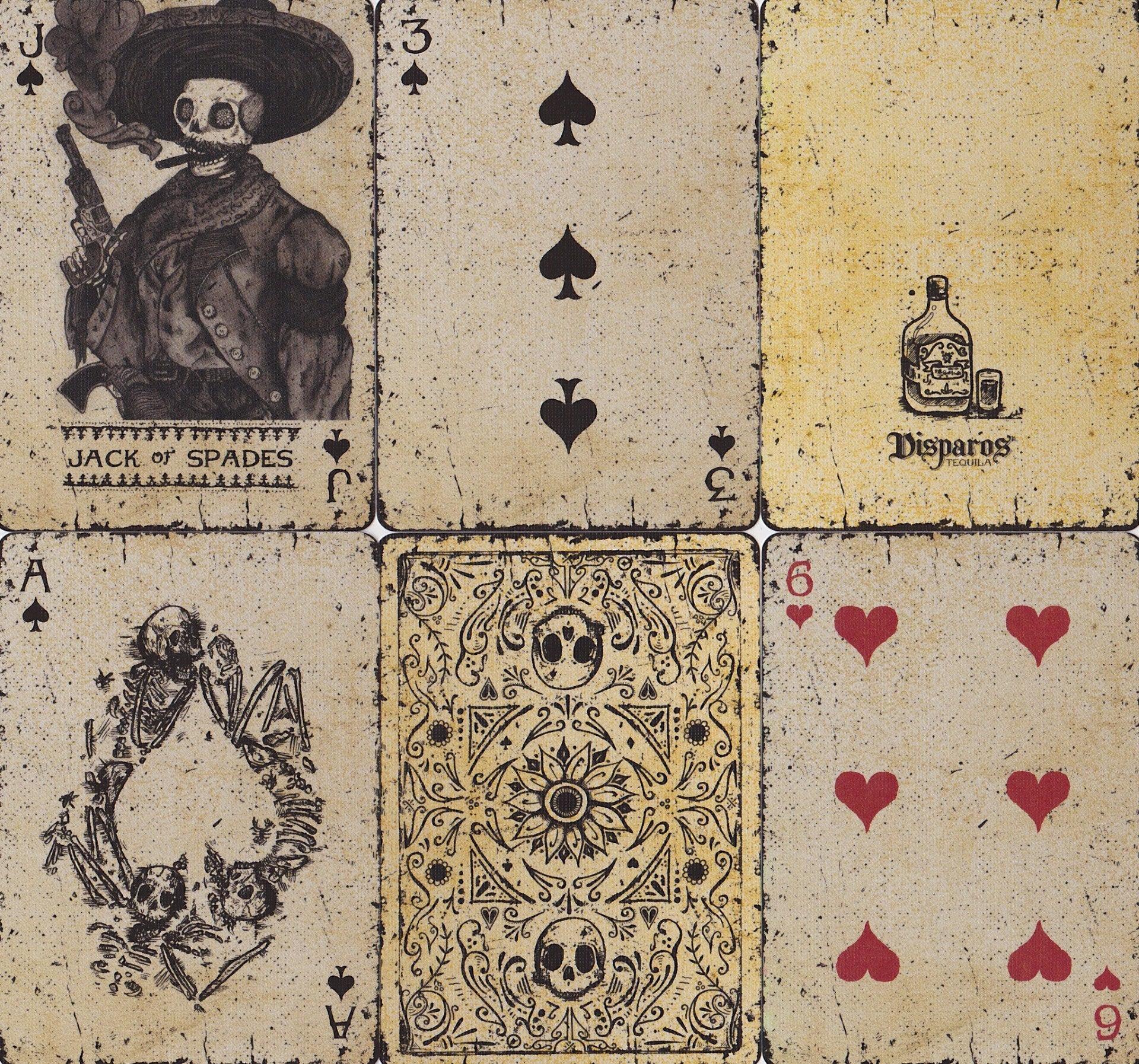 Premium Disparos Tequila Themed Playing Cards - 52 Poker Deck with Unique Mexican Design - Perfect for Parties, Game Nights & Collectors