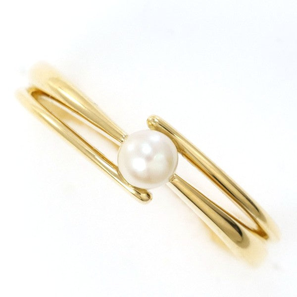 18K Yellow Gold Pearl Ring - 3.5mm Cultured Pearl Jewelry for Women, Elegant Bridal Gift, Anniversary Present, Wedding Band, Everyday Luxury Accessory