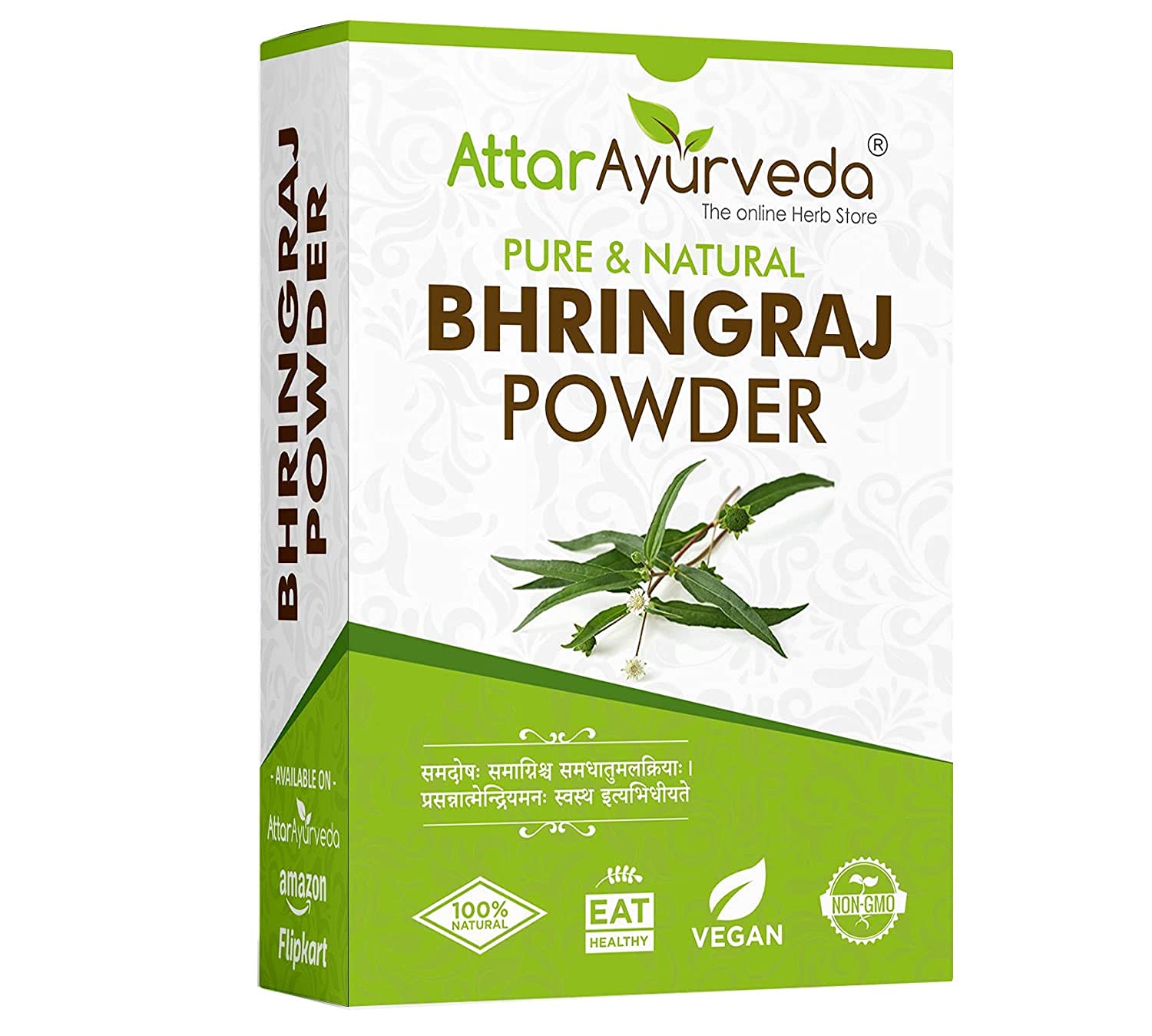 Bhringraj Powder for Hair Growth - 100% Natural Ayurvedic Hair Care Treatment (100g) | Promotes Thicker, Longer Hair - Ideal for DIY Hair Masks & Scalp Treatments