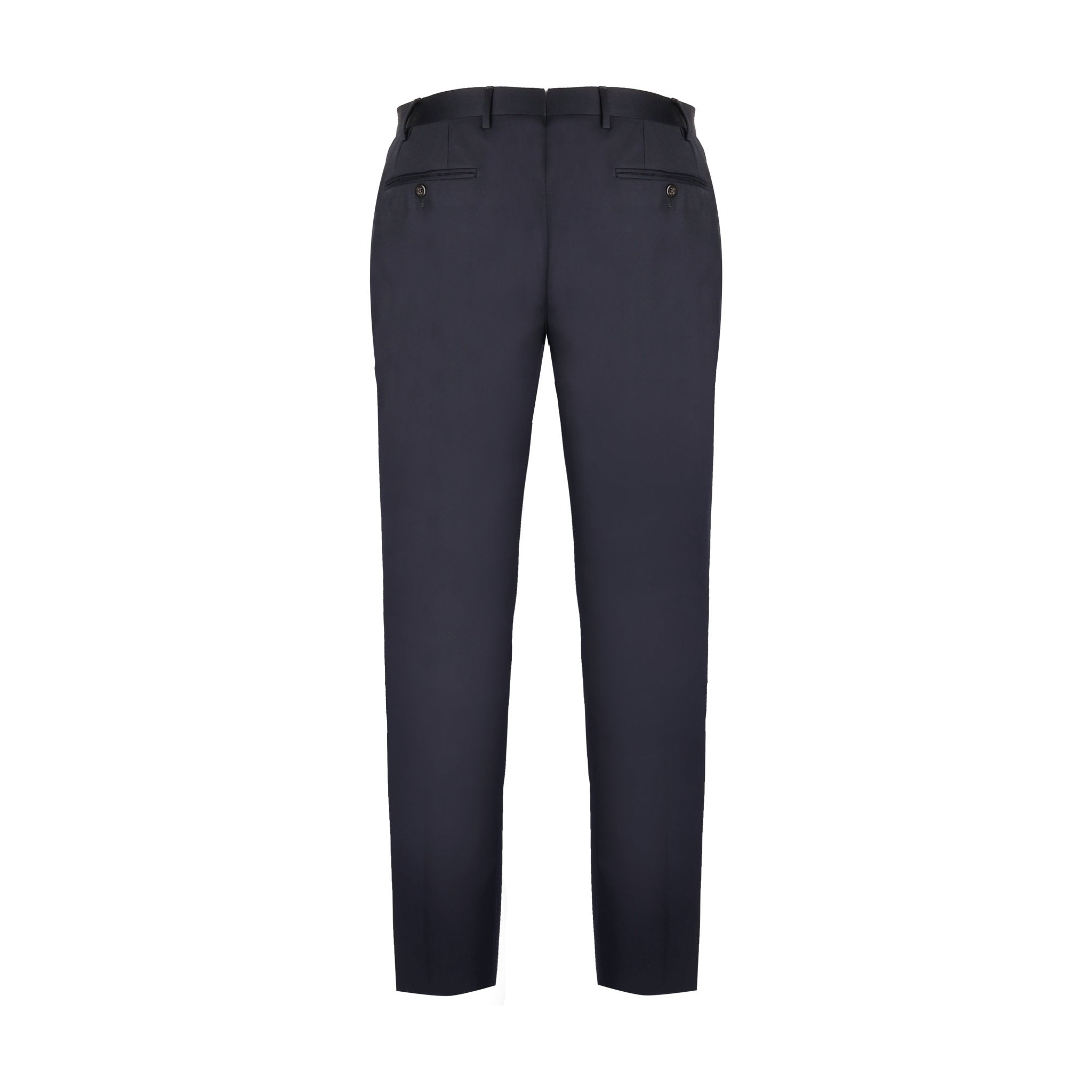 Premium CORNELIANI Flat Front Dress Pants for Men - Navy Blue - Regular Fit | Business Casual & Office Wear