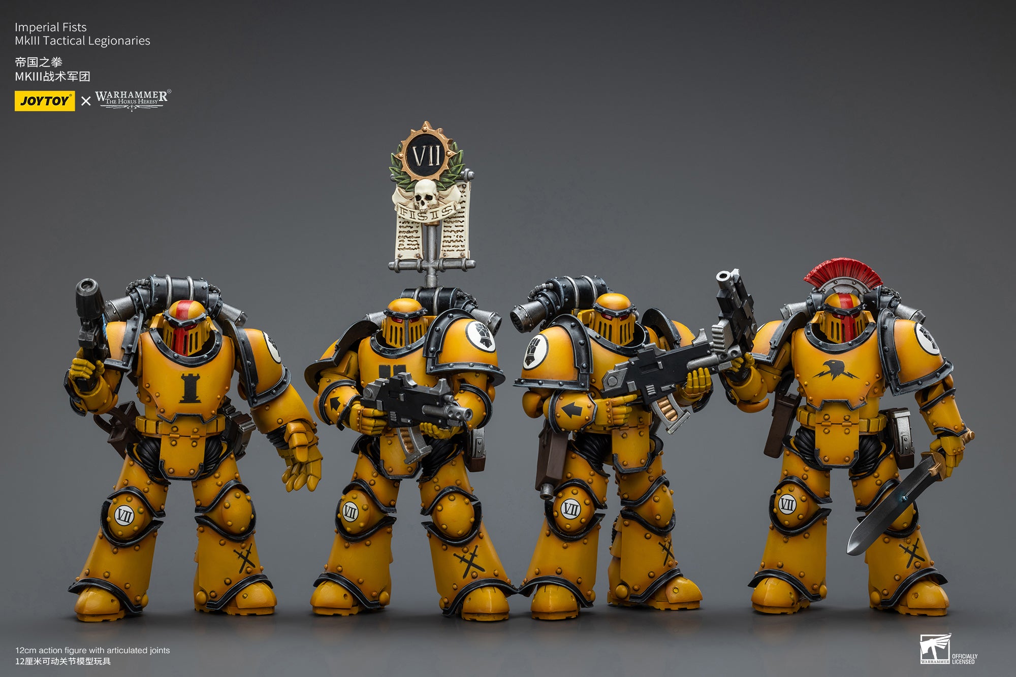 1/18 JOYTOY Warhammer The Horus Heresy Imperial Fists Legion MkIII Tactical Squad Action Figure - Collectible Military Model for Display & Wargaming Scenes