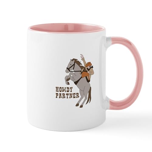 White/Pink Inside - Howdy Partner Mugs