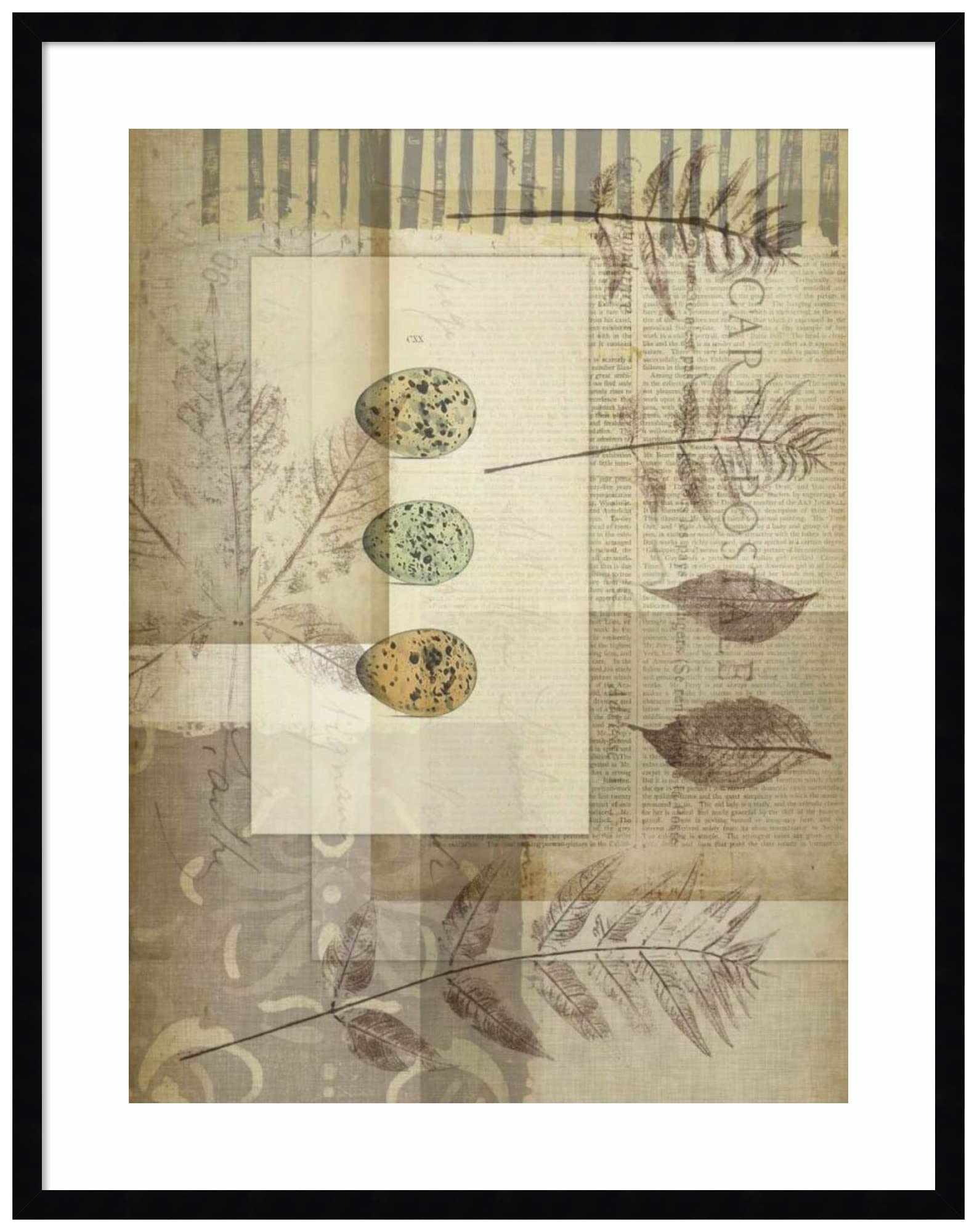 Jennifer Goldberger Small Notebook Collage IV Wood Framed Wall Art Print - 26x33 Inches, Svelte Noir Black Frame - Perfect for Living Room, Bedroom or Office Decor