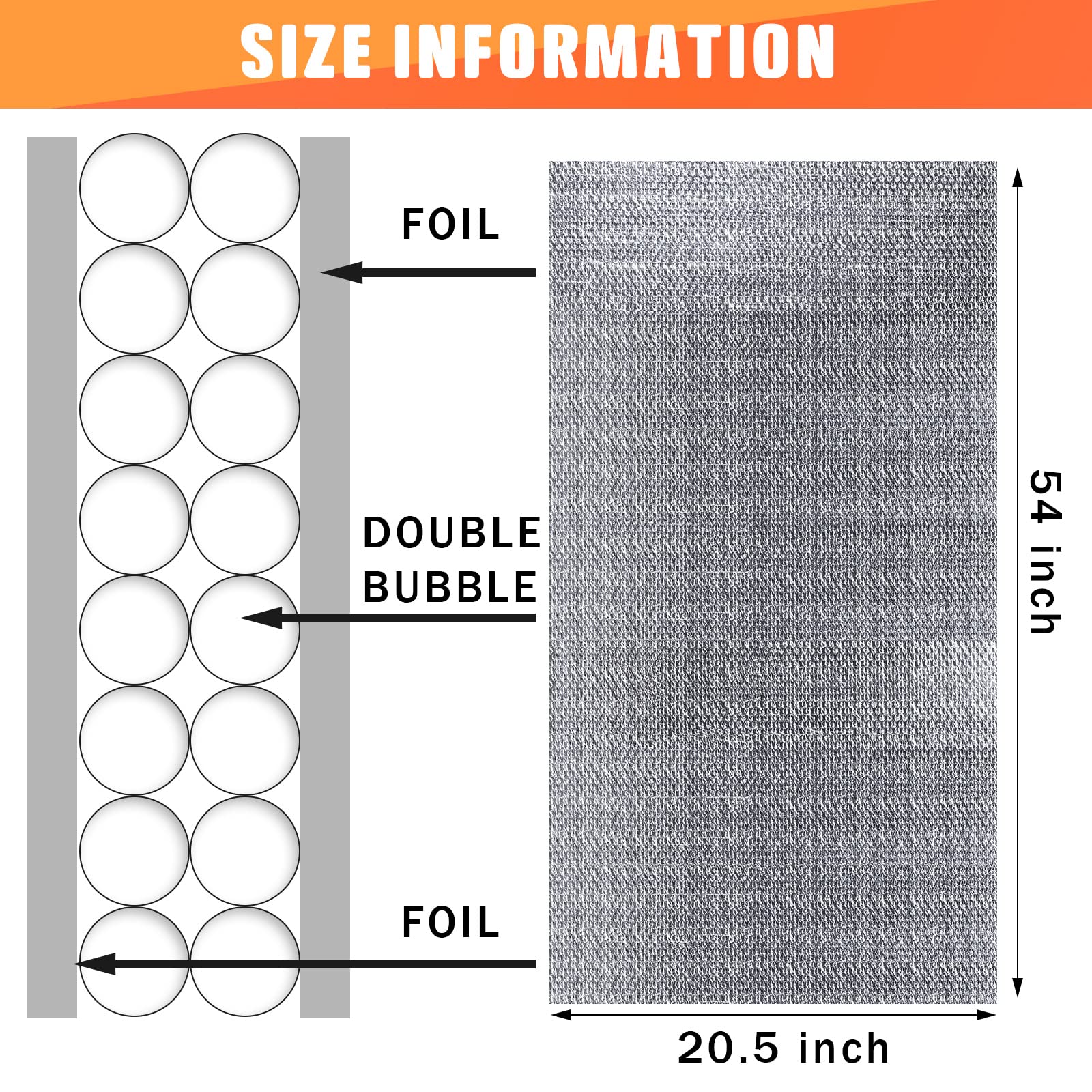 Gerrii Garage Door Insulation Kit - Double Bubble Reflective Aluminum Radiant Barrier for Thermal Insulation - Includes Adhesive Tape - Fits Garage, Greenhouse, Attics, Walls (16 Pcs, 20.5