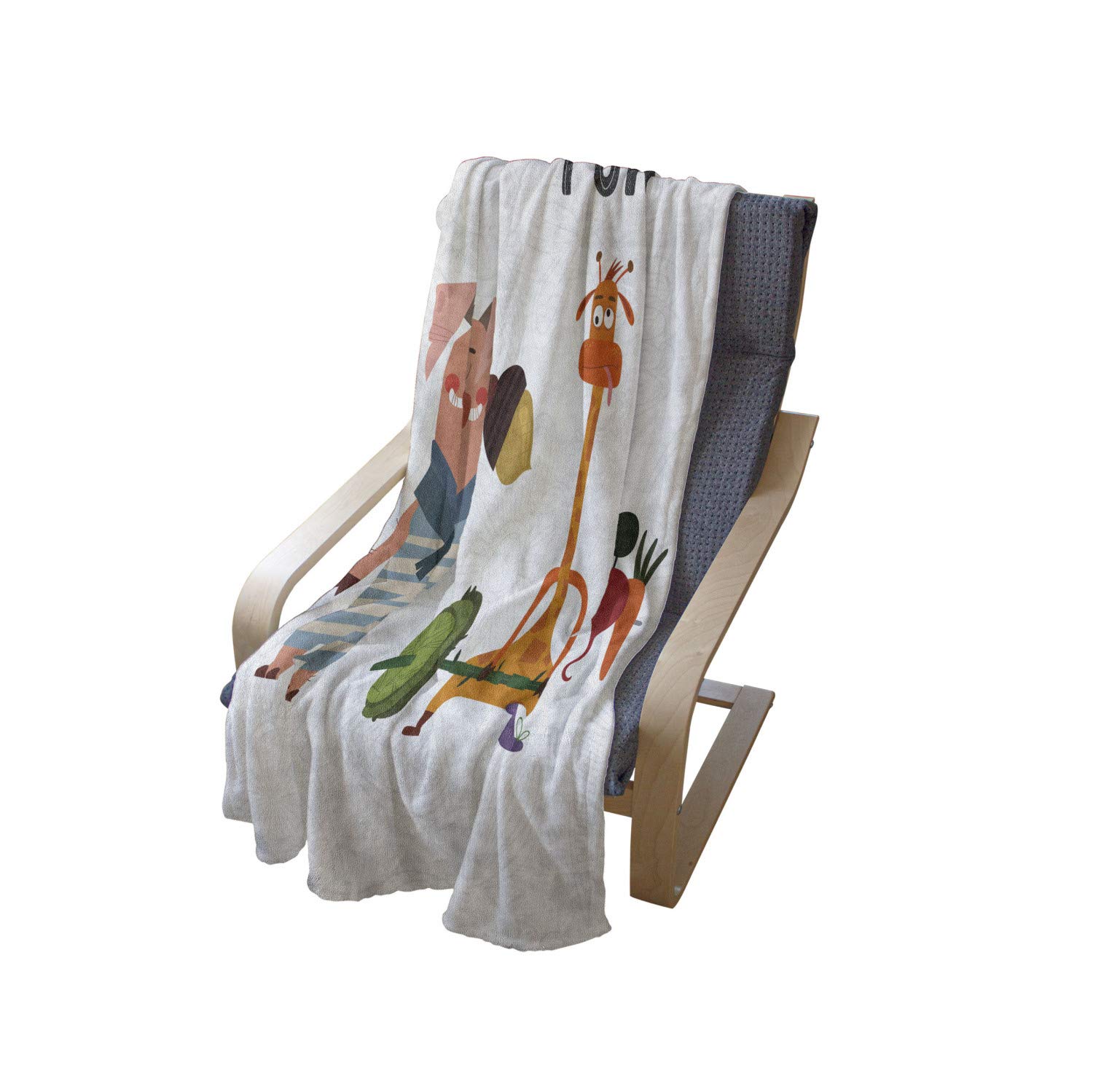 Ambesonne Fitness Throw Blanket - Soft Flannel Fleece Couch Cover for Adults, 50