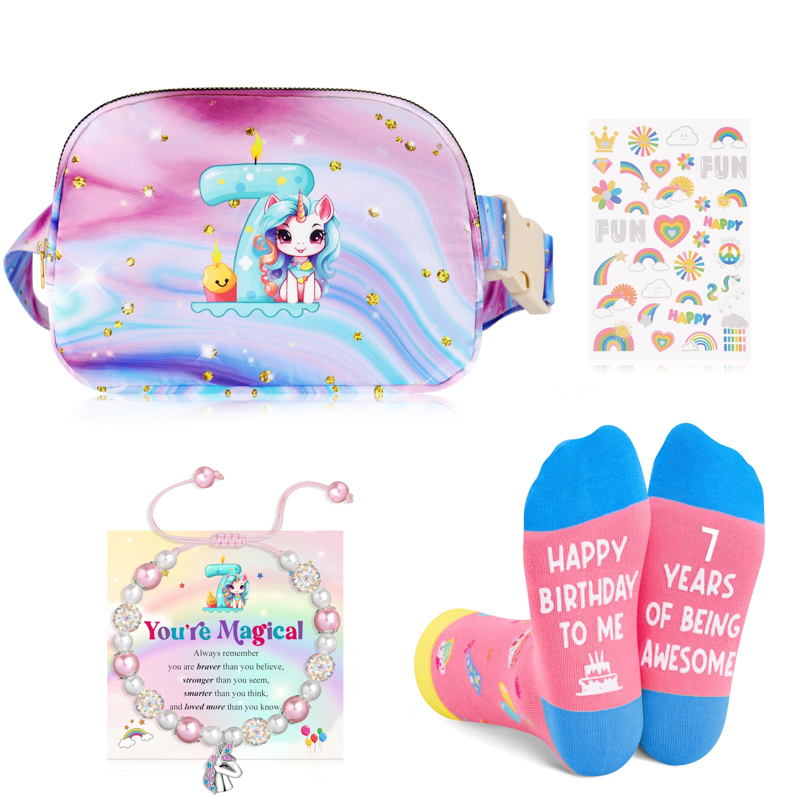 **Best 7th Birthday Gifts for Girls - Unicorn-Themed Gift Set for Daughter, Granddaughter, Sister & Niece | Perfect for Parties, Special Occasions & Surprise Presents**