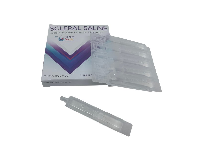 VibrantVue Scleral Contact Lens Saline Solution Sample Pack - 5ml Vials for Dry Eyes & Comfort - Perfect for Scleral Lens Wearers & Eye Care Professionals